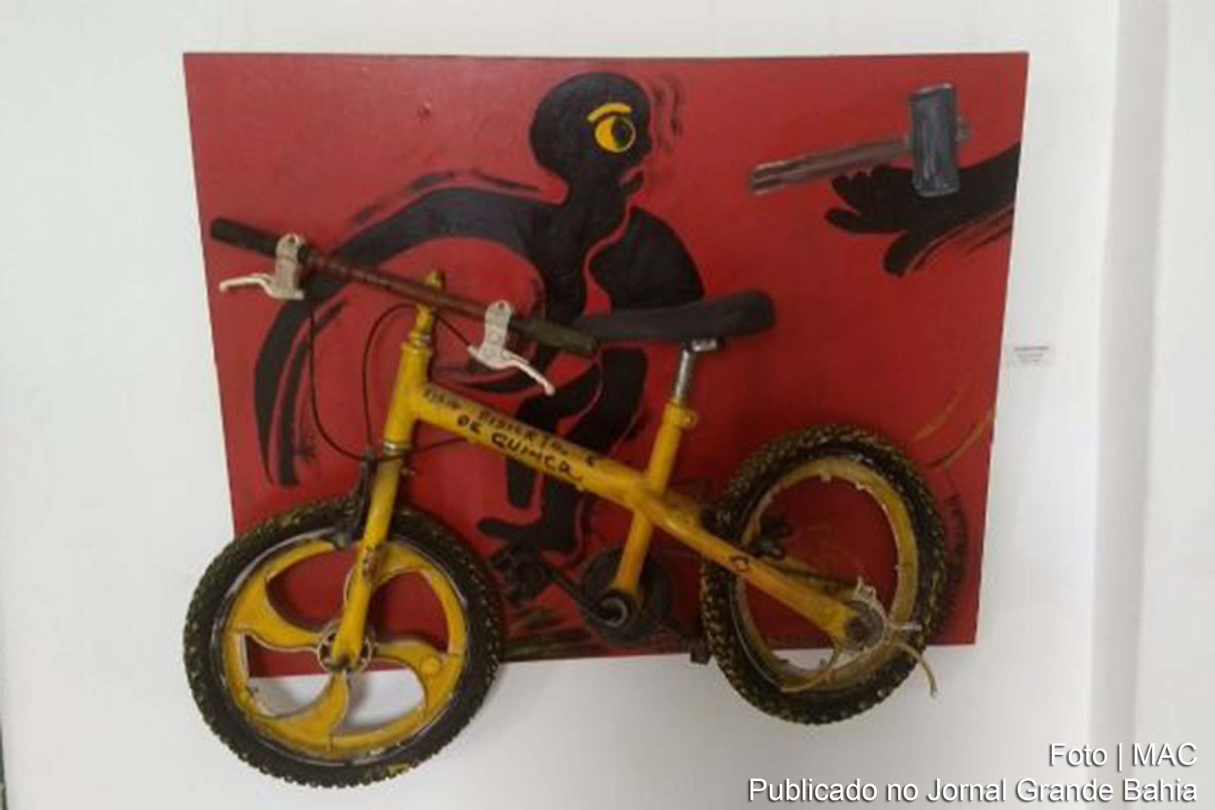 Quadro ‘Infância Perdida’ em exposição no Museu de Arte Contemporânea Raimundo Oliveira, em Feira de Santana.