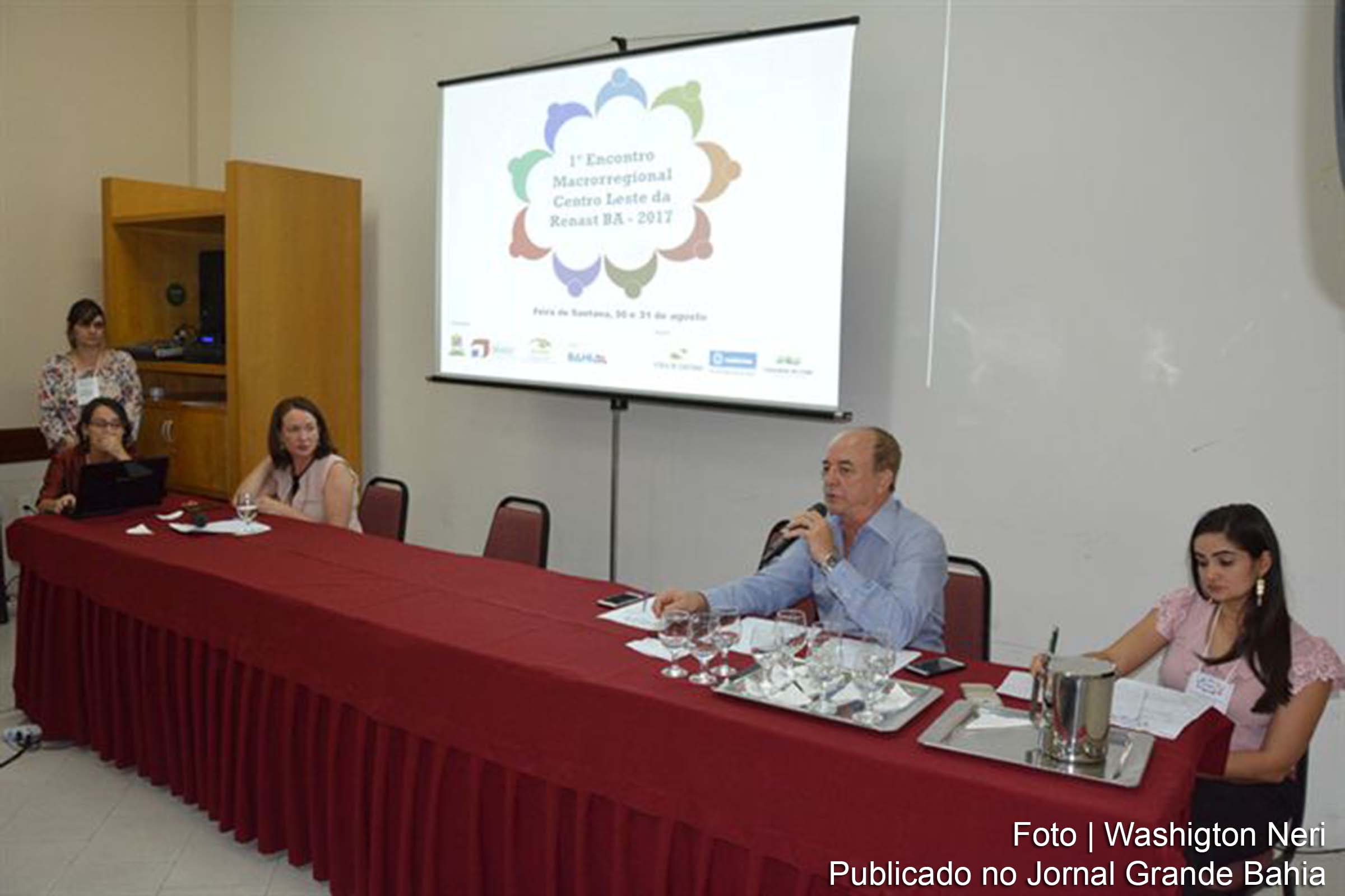 1º Encontro Macrorregional Centro Leste da Rede Estadual de Atenção à Saúde do Trabalhador, realizado em Feira de Santana.