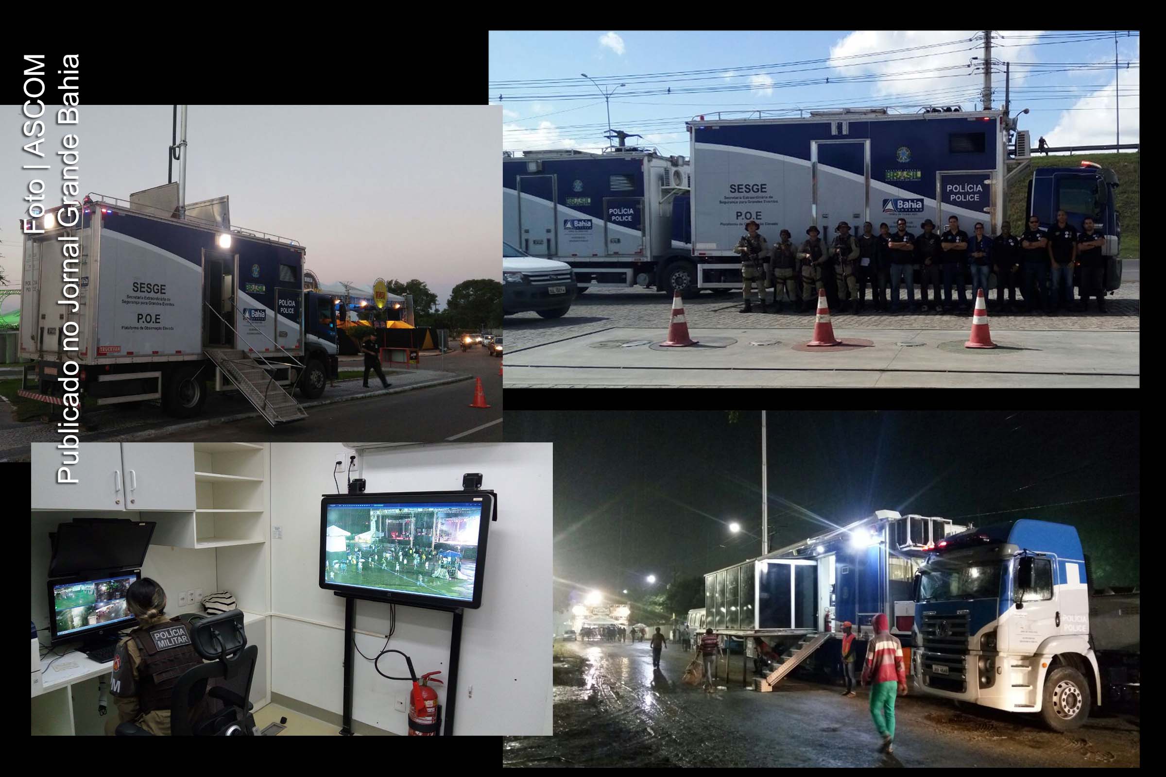 Caminhões de videomonitoramento da SSP estão instalados em Serrinha, Paulo Afonso e Feira de Santana.