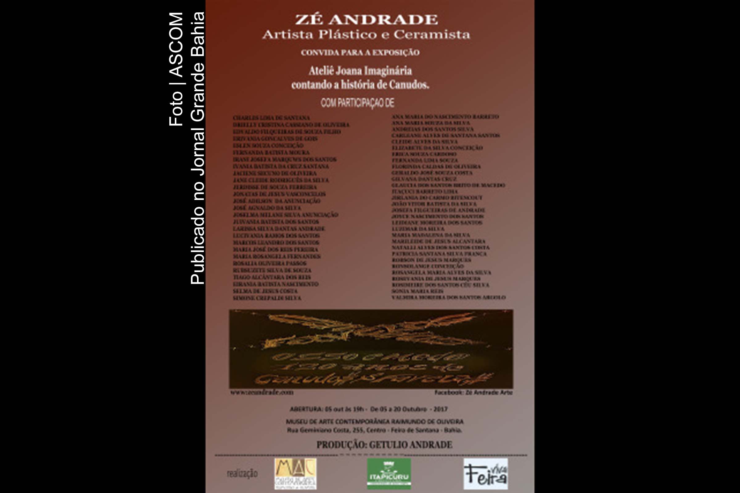 Cartaz da exposição coletiva ‘Ateliê Joana Imaginária’.