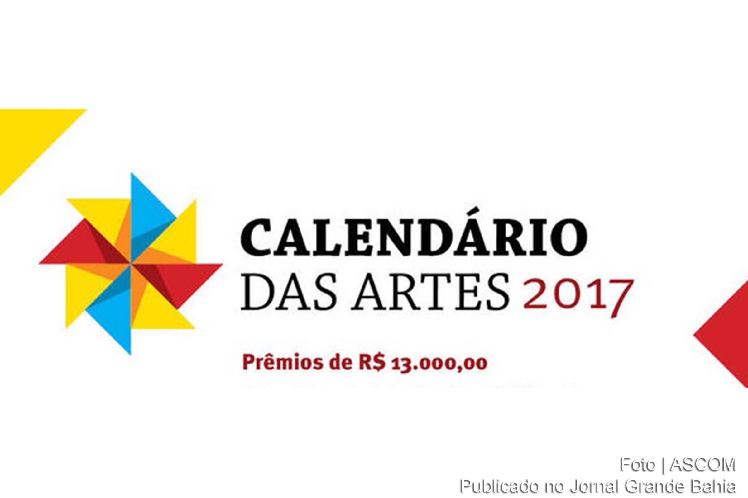 Cartaz do Calendário das Artes 2017.