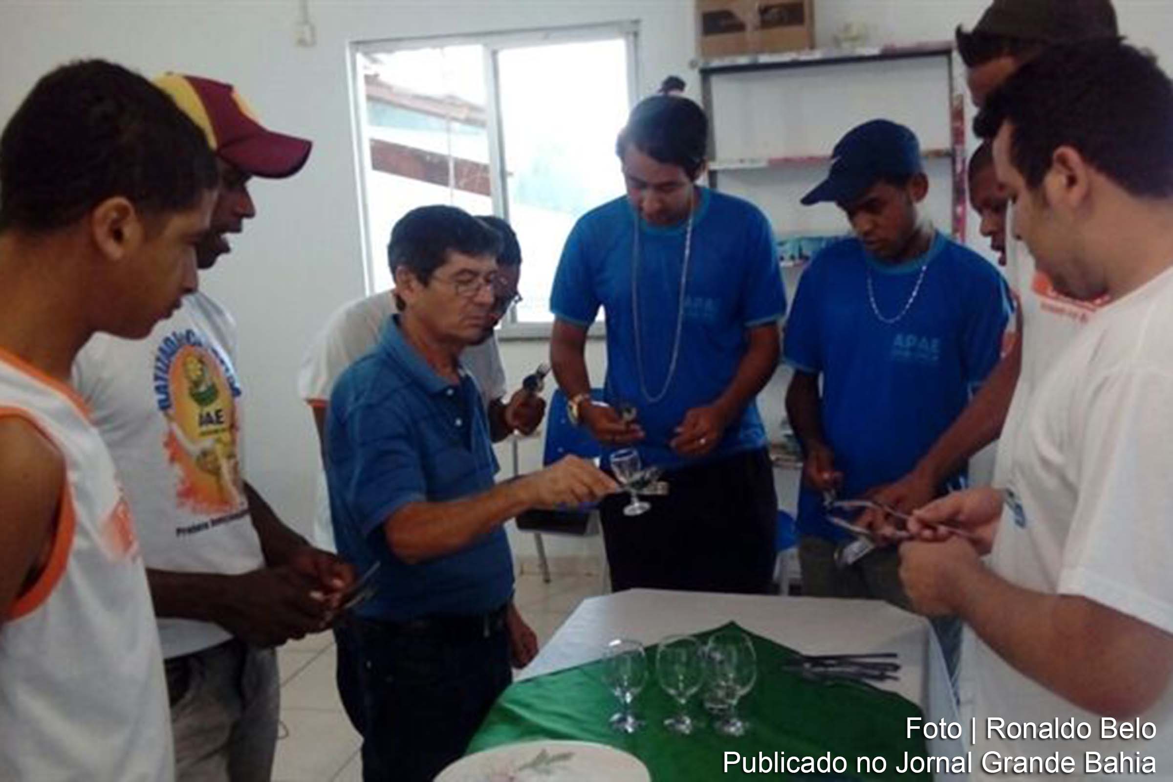 Curso profissionalizante oferecido na Associação de Pais e Amigos dos Excepcionais (APAE) de Feira de Santana.