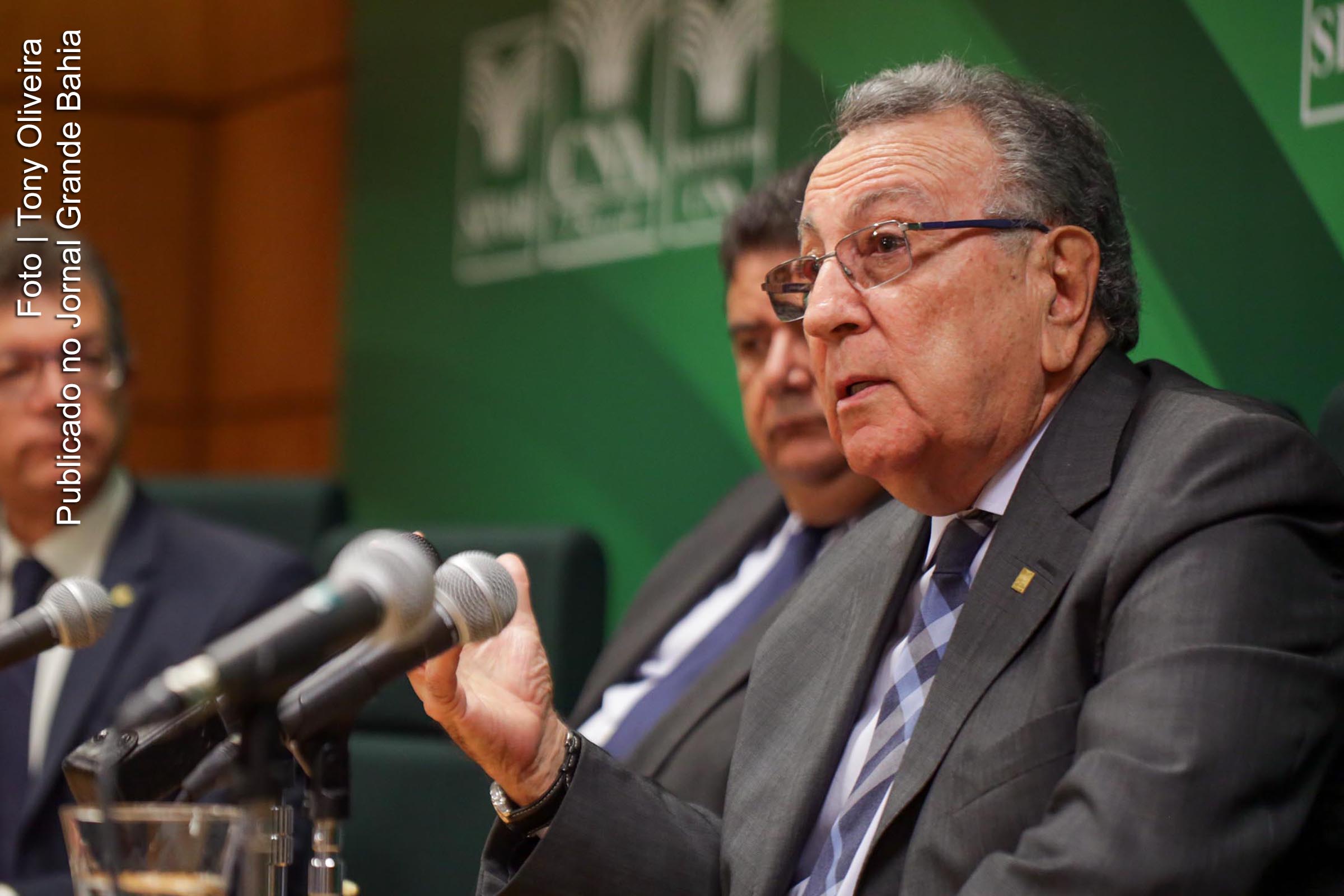 João Martins, eleito presidente da Confederação da Agricultura e Pecuária do Brasil, durante discurso após a vitória histórica em 19 de setembro de 2017.