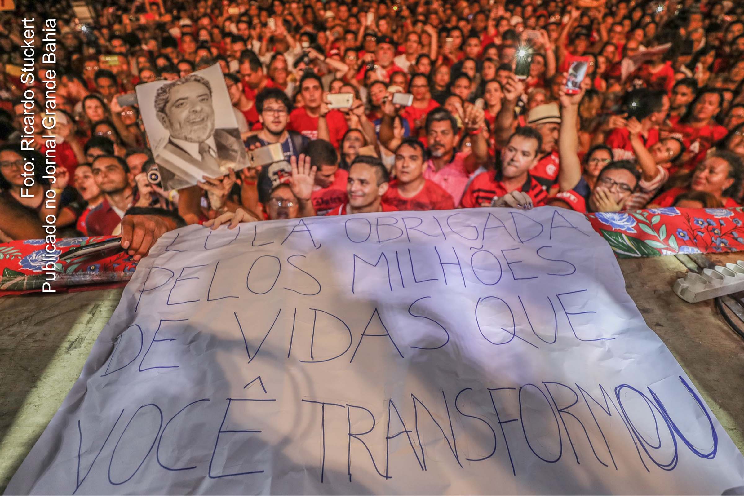 Ato com o ex-presidente Luiz Inácio Lula da Silva e Movimentos Sociais em Mossoró (RN), em 28 de agosto de 2017.