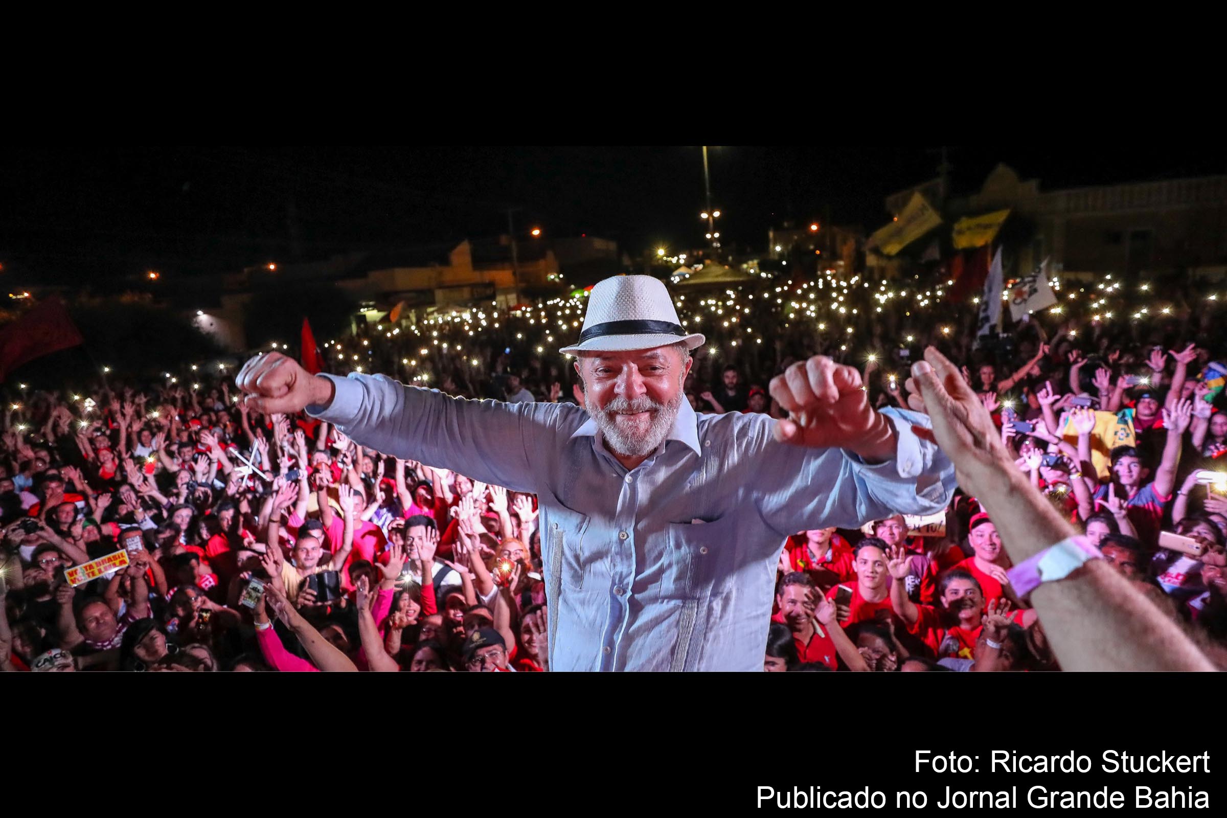 Em 27 de agosto de 2017, ex-presidente Lula participa de ato com os movimentos sociais em Currais Novos, Rio Grande do Norte.