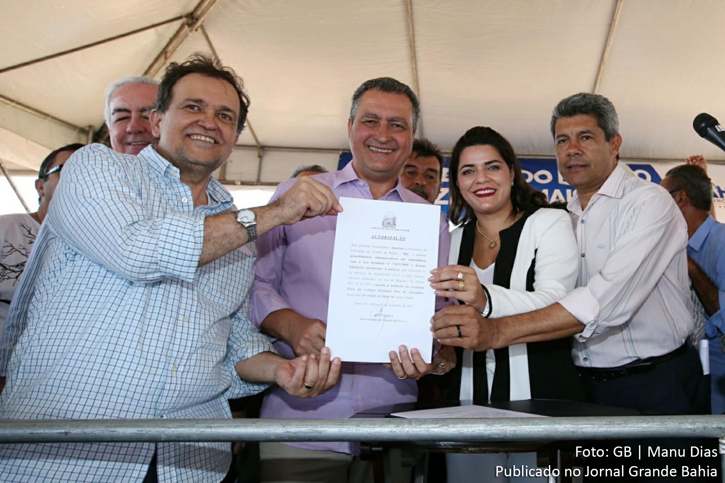 Governador Rui Costa assina convênios do Programa Bahia Produtiva e entrega certificados do Cadastro Ambiental Rural em Sento Sé.