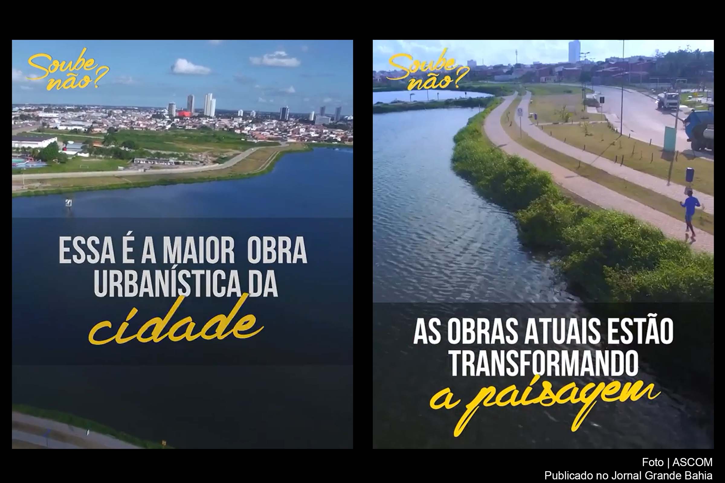 Vista aérea da urbanização da Lagoa Grande, investimento realizado pelo Governo Rui Costa, em Feira de Santana.