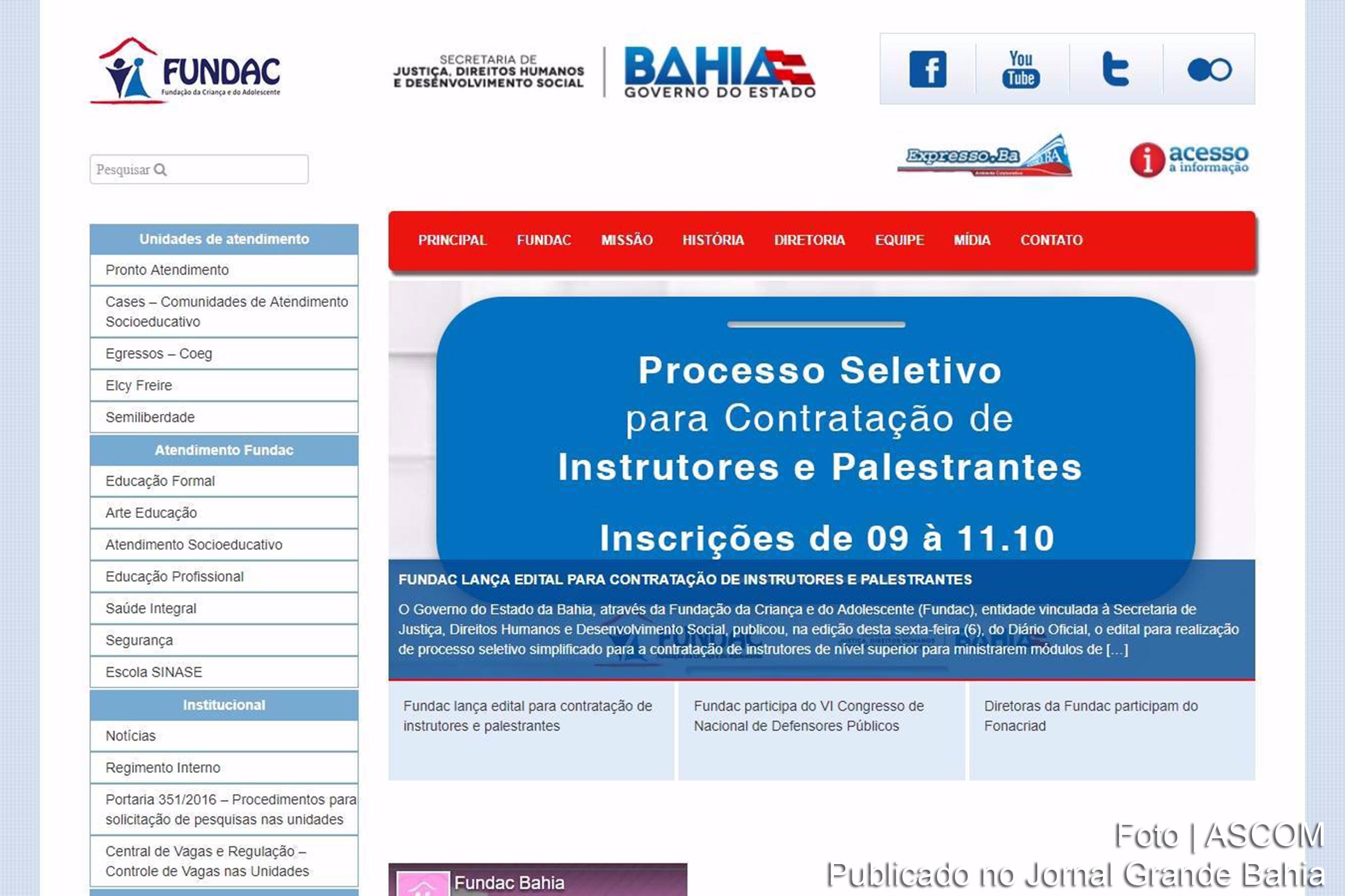 FUNDAC Bahia lança edital.