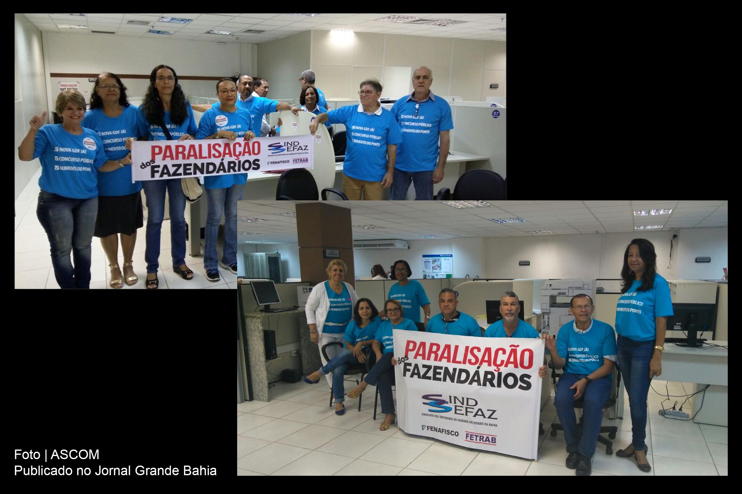 Fazendários da Bahia promovem paralisação em protesto por melhores salários.