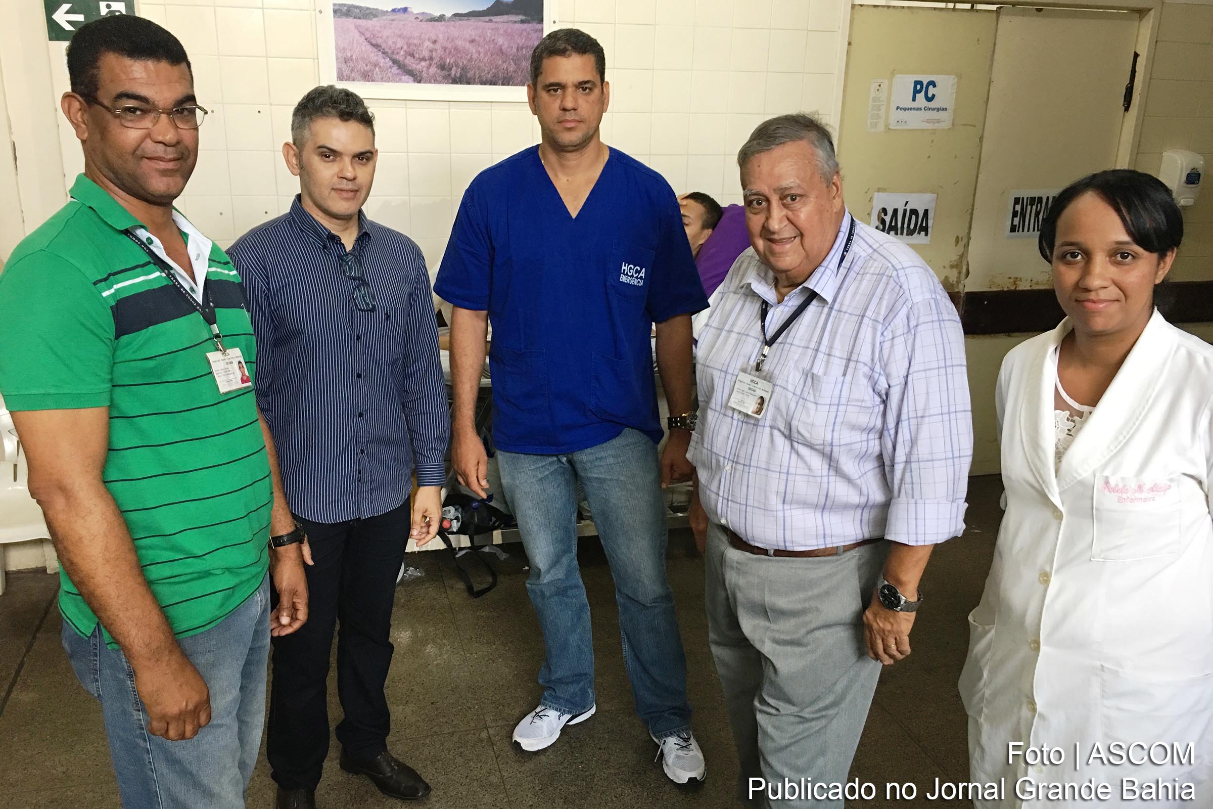 Diretor José Carlos Pitangueira, membros do HGCA e da Secretaria da Saúde.