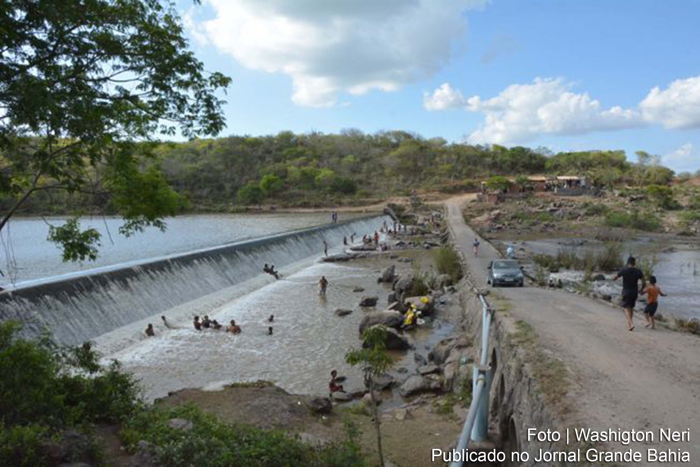 Barragem localizada próxima ao Distrito de Jaguara, no município de Feira de Santana.
