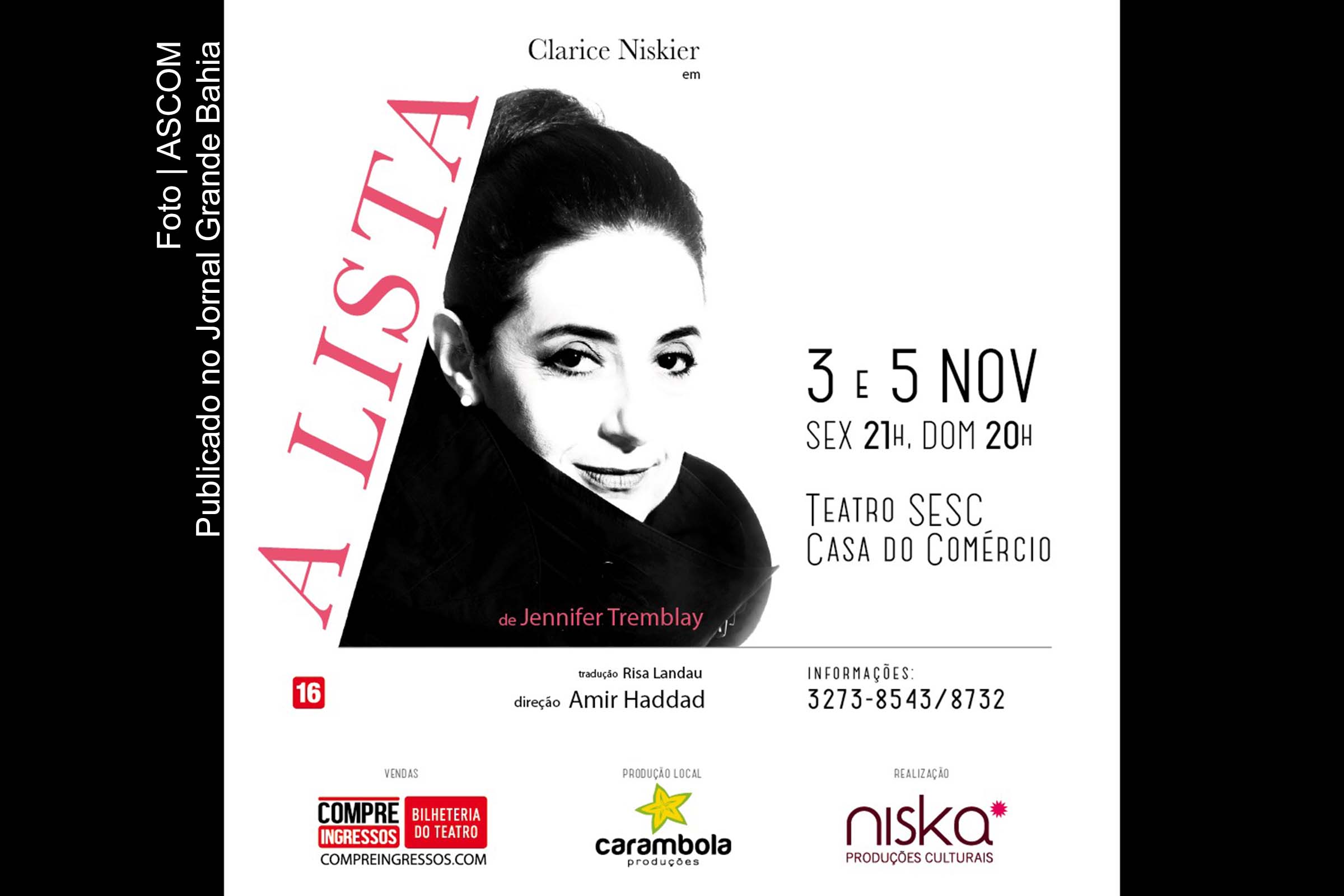 Cartaz do espetáculo 'A Lista'.