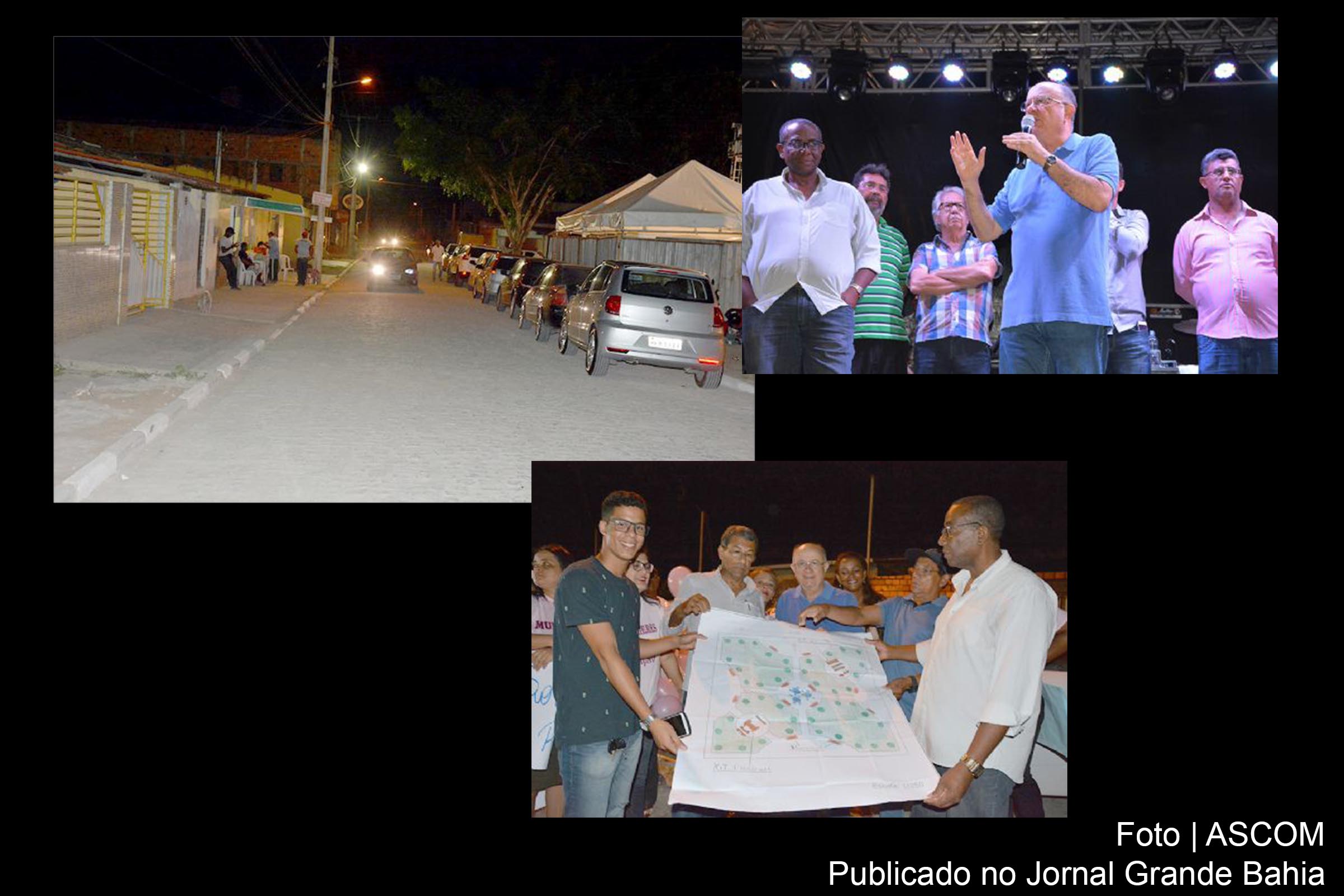 Prefeito José Ronaldo inaugura pavimentação de ruas pavimentadas do Bairro Subaé.