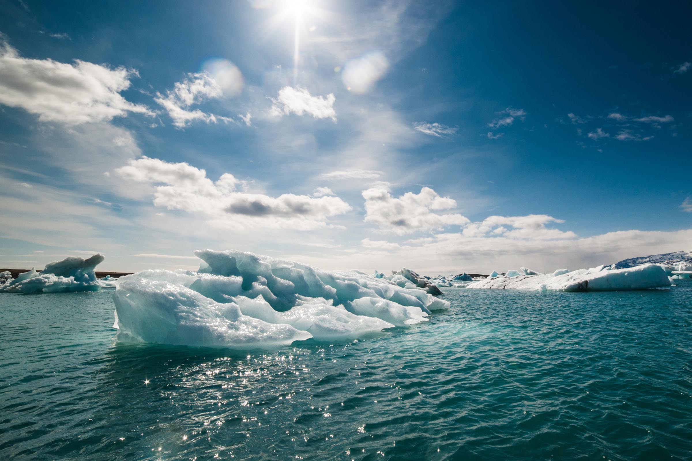 Vista panorâmica do Região Ártica.