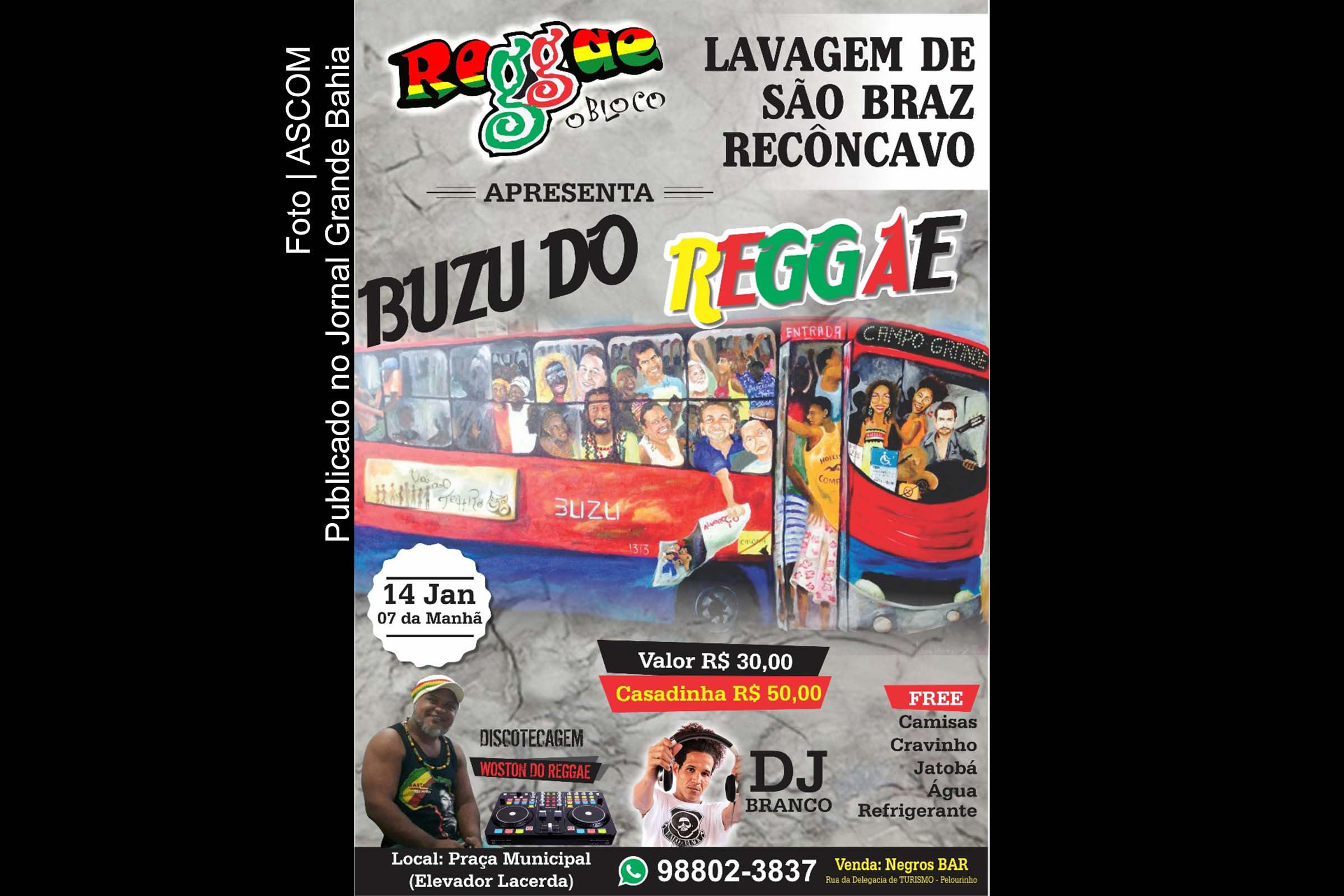 Cartaz da primeira edição do Buzu do Reggae.