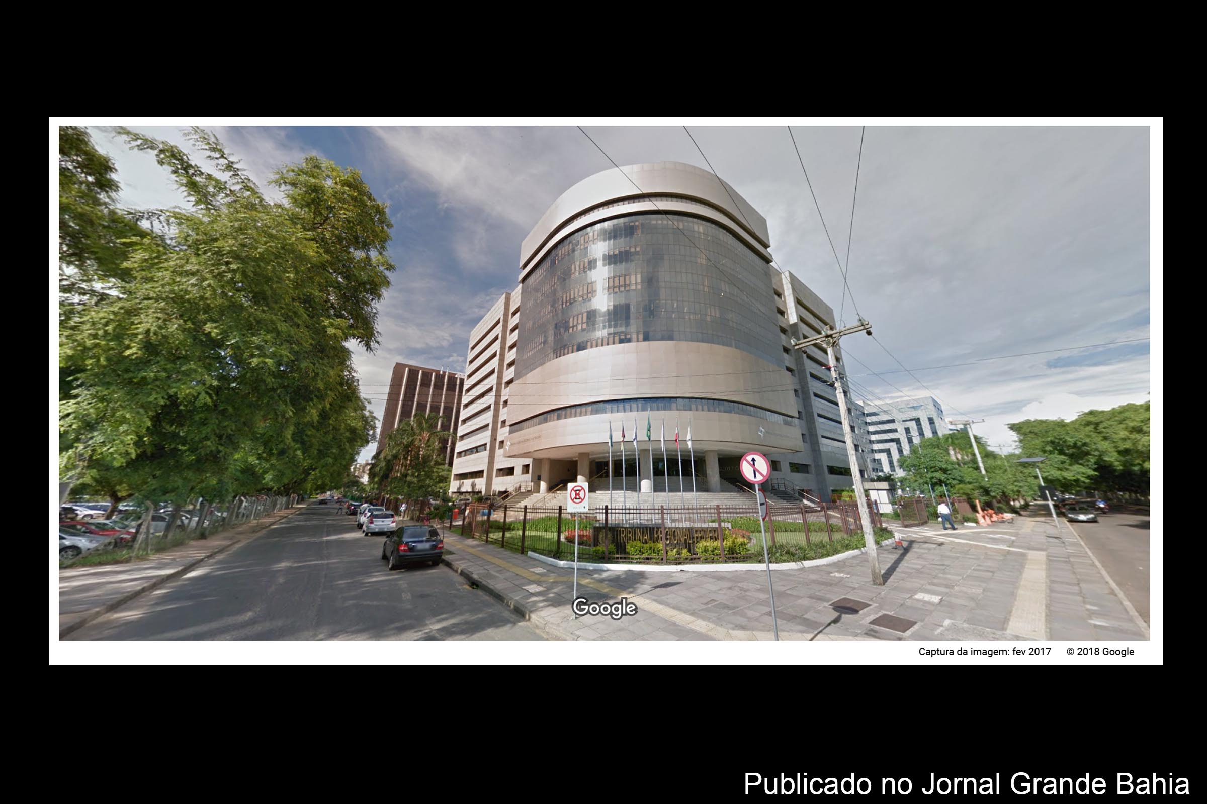 Fachada da sede do Tribunal Regional Federal da 4 Região (TRF4), em Porto Alegre, Rio Grande do Sul (RS).