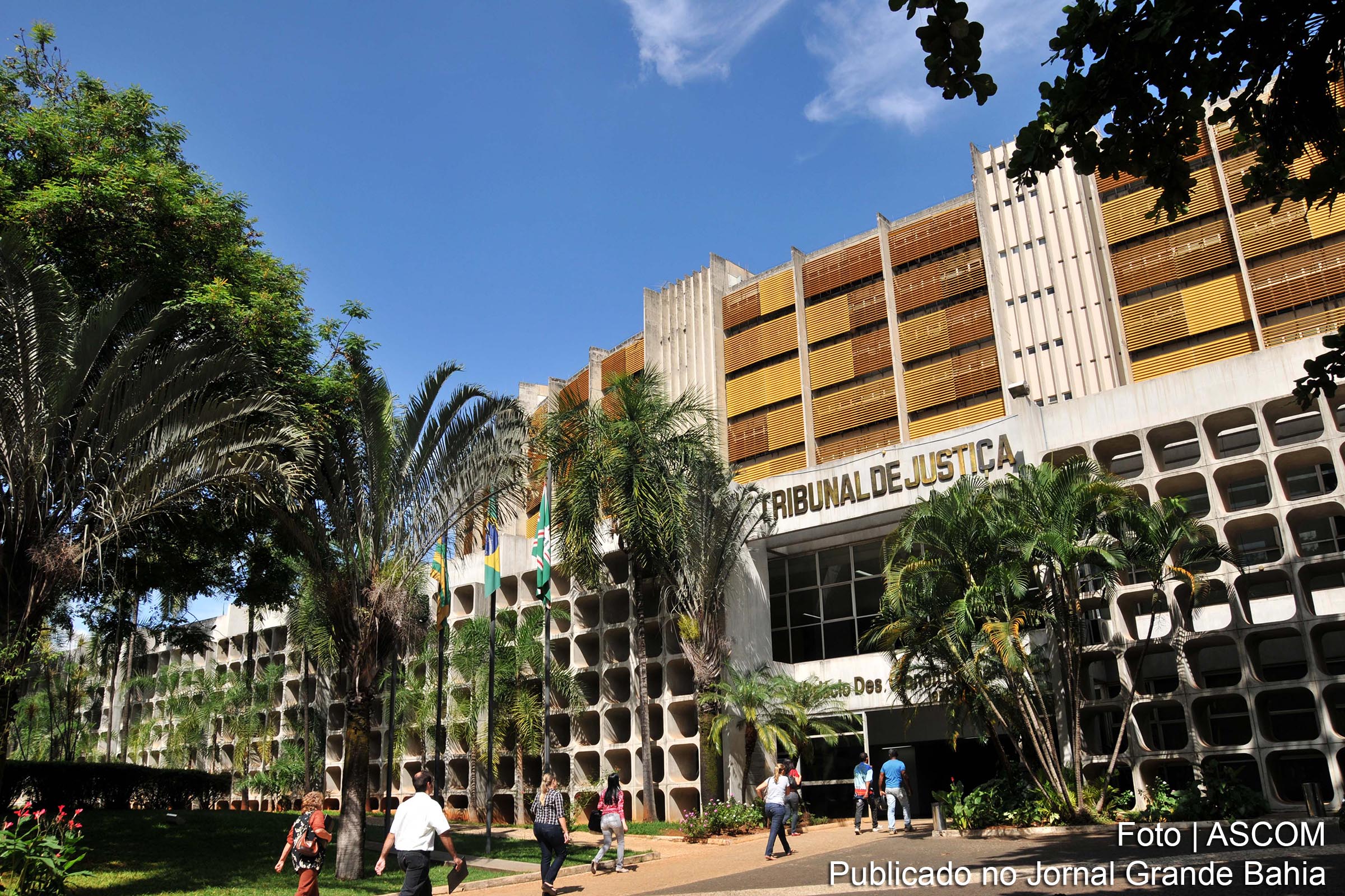 Fachada da sede do Tribunal de Justiça de Goiás.