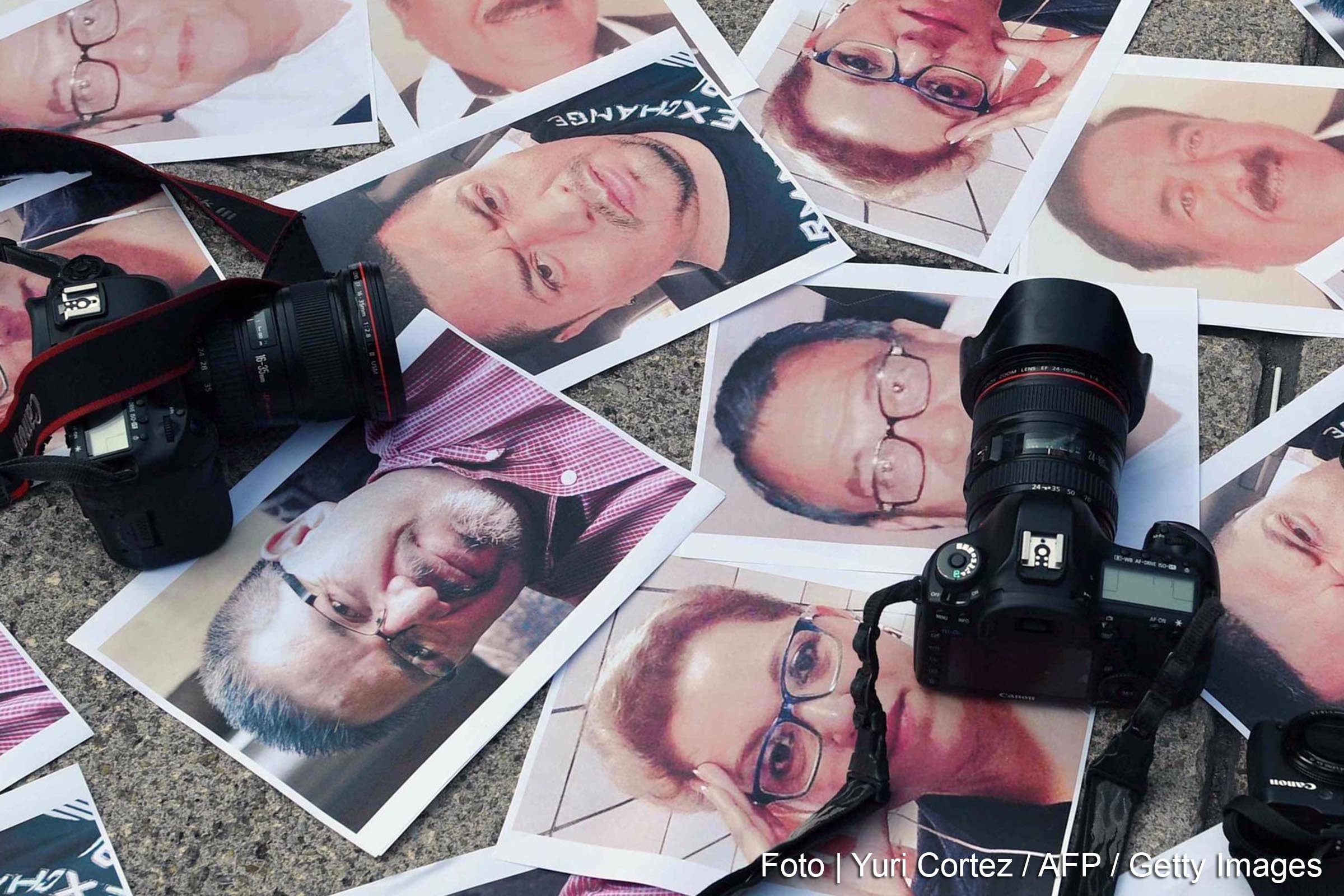 Fotos de jornalistas mortos no México.