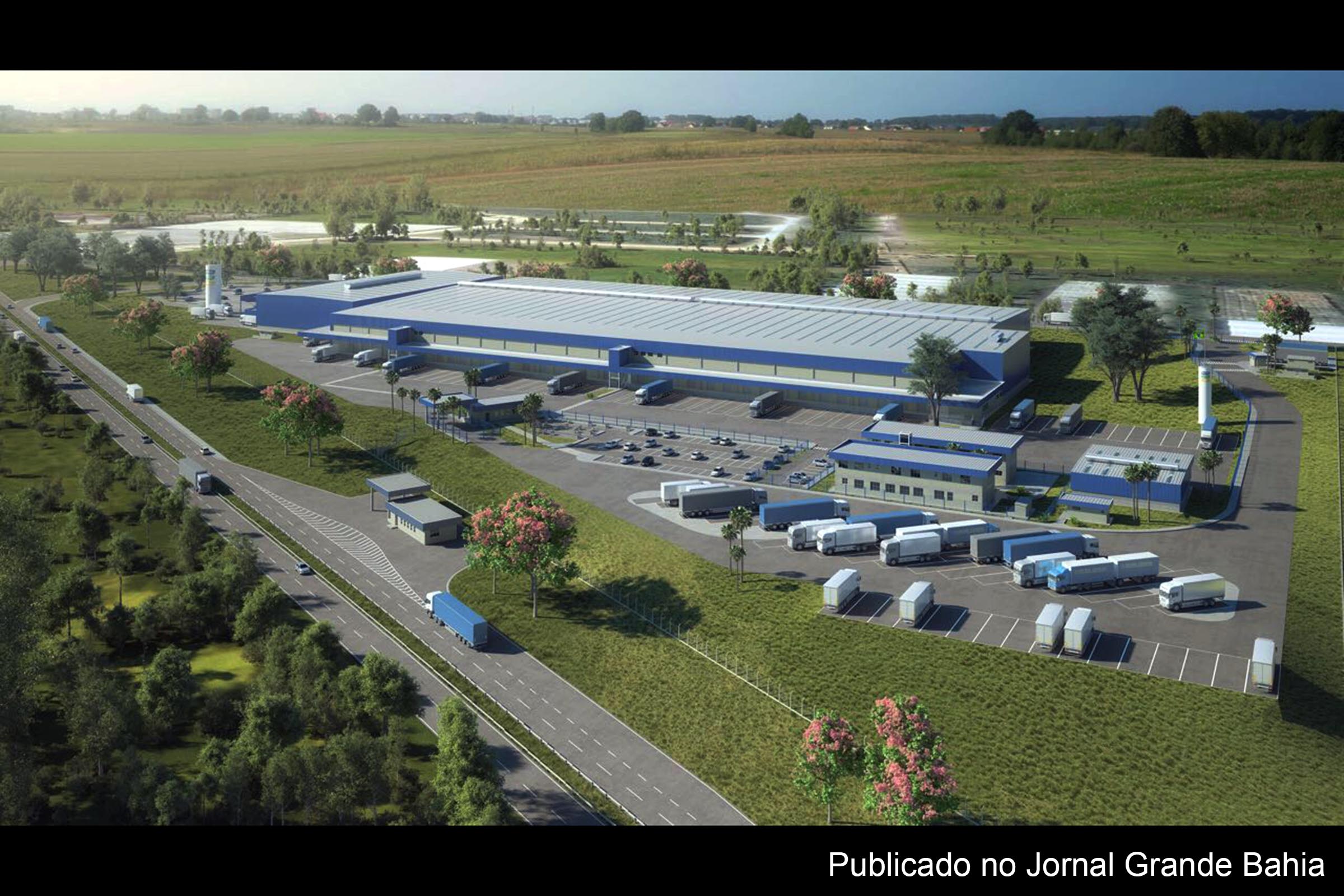 Ilustração do centro de distribuição da BCR Comércio e Indústria, em construção em Feira de Santana.