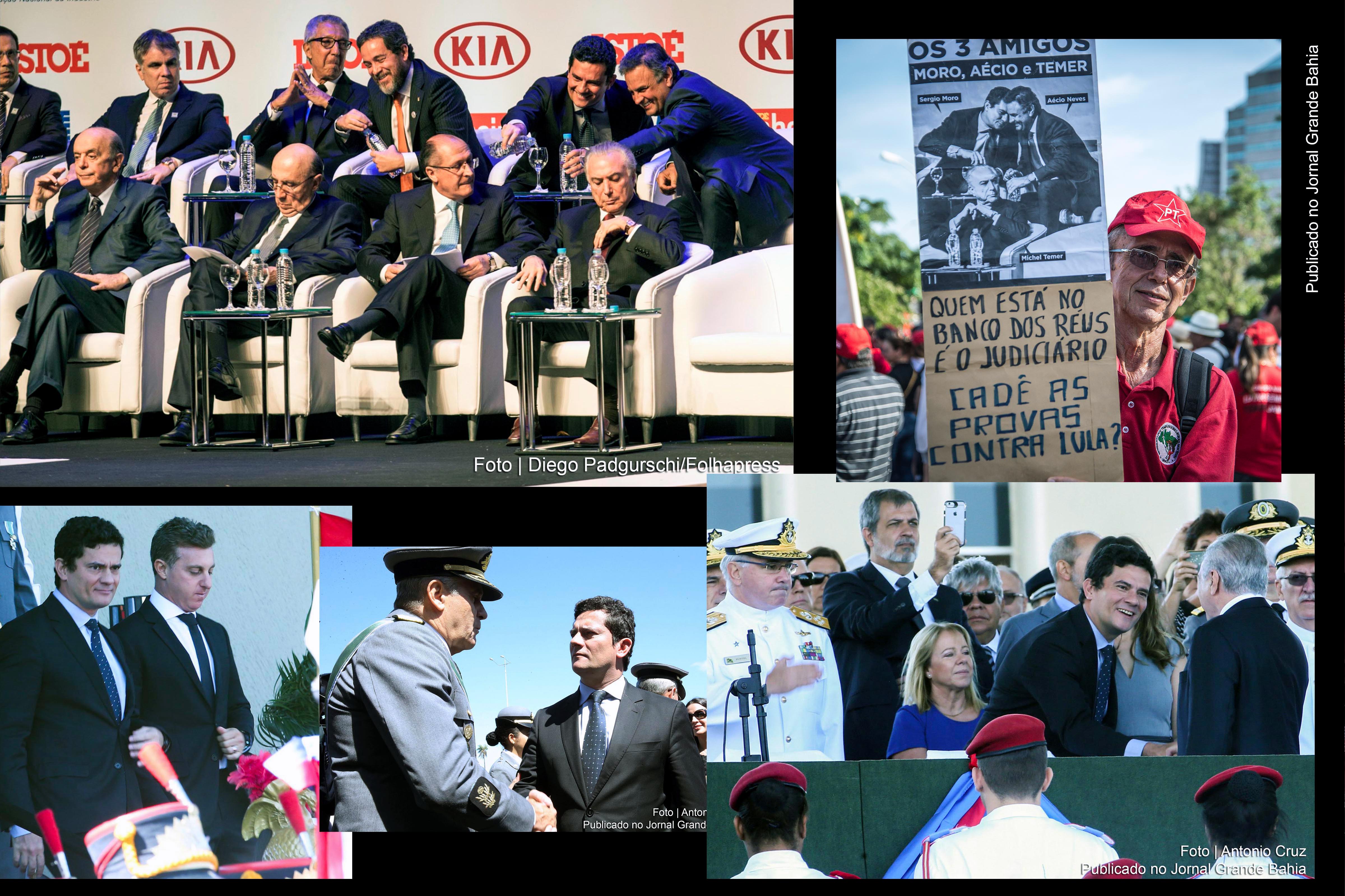 Publicações internacionais abordam farsa judicial que tem lugar no Brasil. A democracia brasileira é posta em dúvida aos olhos do planeta com a condenação ilegítima do ex-presidente Lula. Imagens do juiz federal Sérgio Fernando Moro revelam posicionamento ideológico e afinidade política.