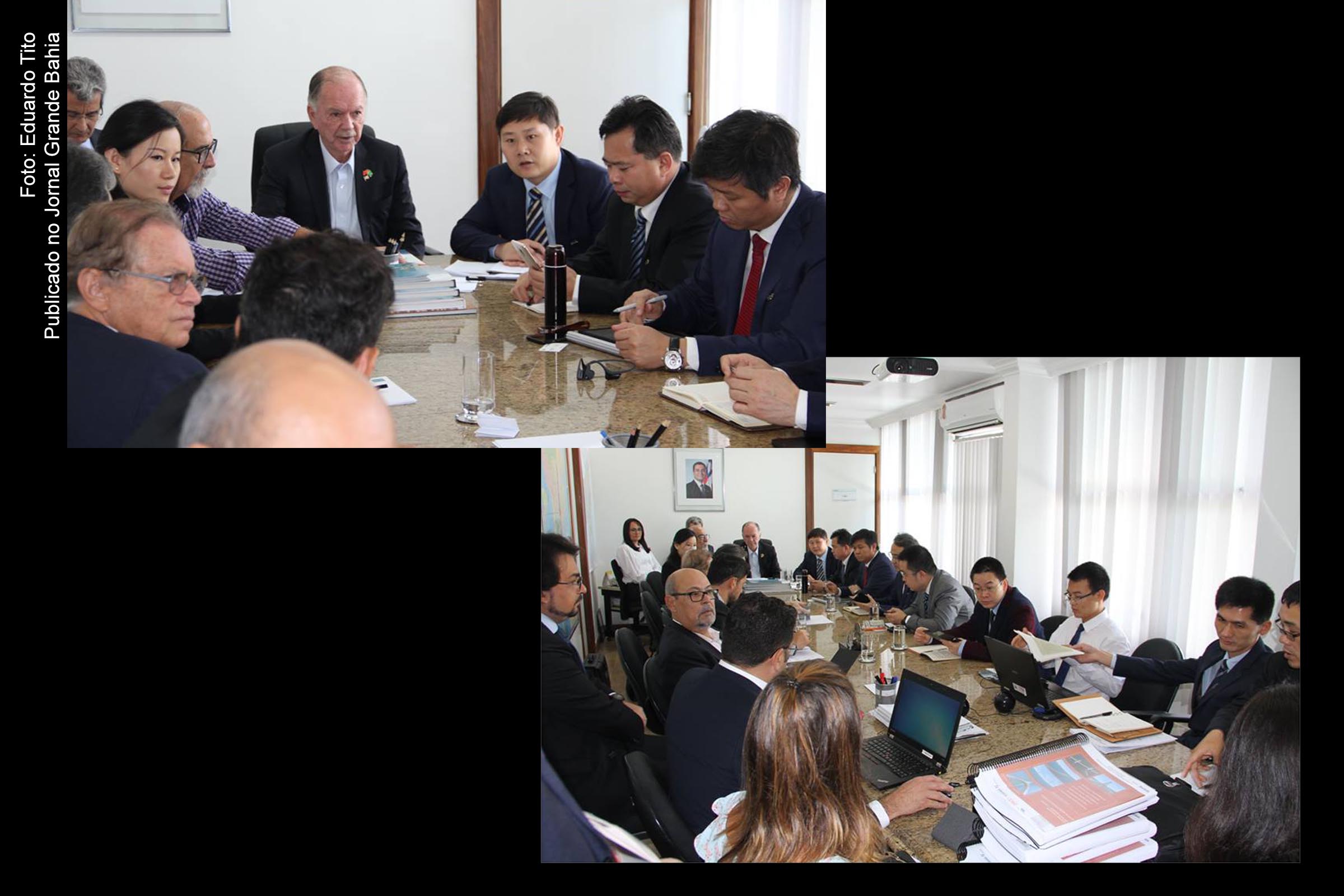 Vice-governador João Leão e representantes das empresas chinesas CR20 e CCC debatem construção do Sistema Viário Oeste – SVO – Ponte Salvador-Ilha de Itaparica.