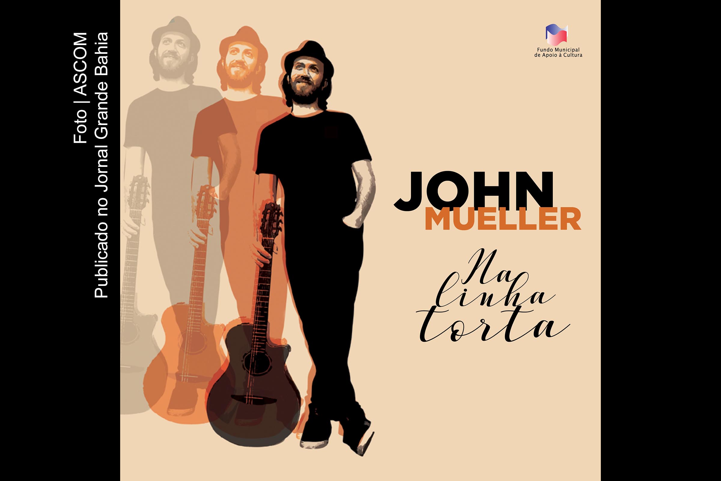 Capa do CD 'Na linha torta', discografia conta com músicas de autoria de John Mueller.