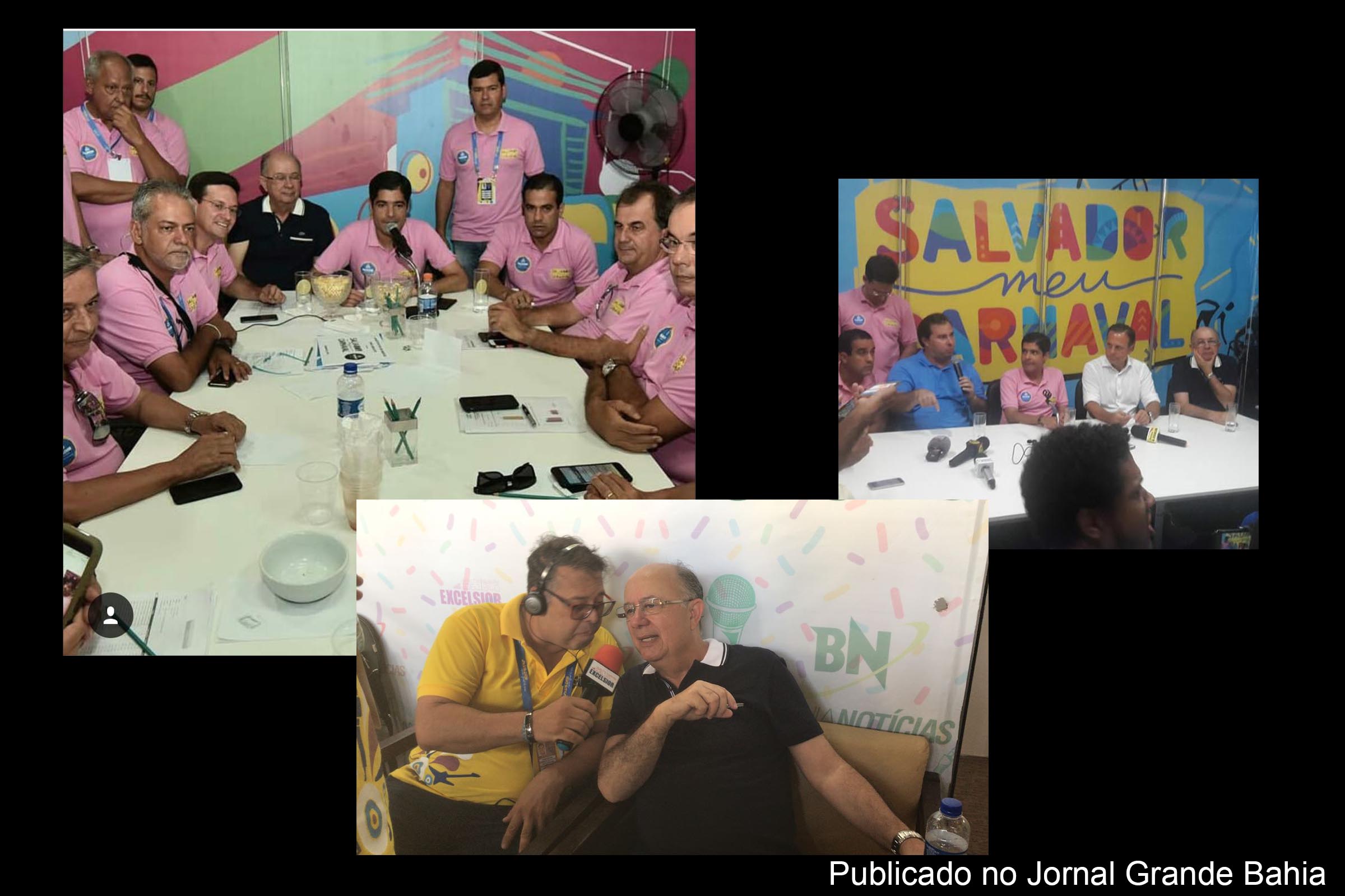 Prefeito José Ronaldo participa de encontro político durante carnaval 2018 de Salvador.