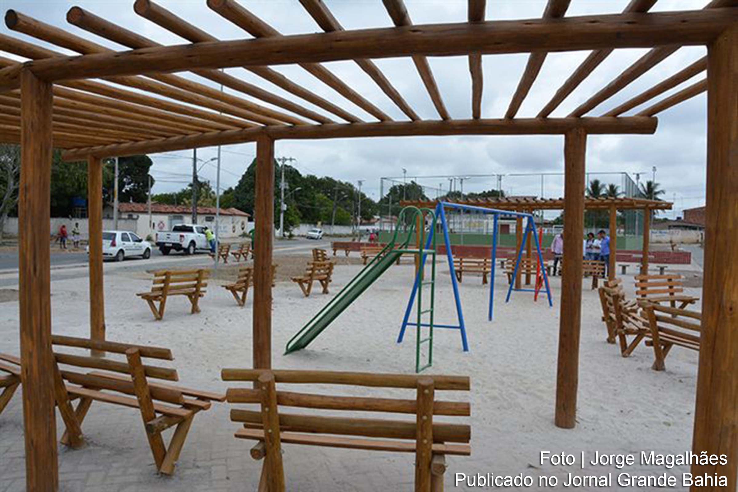 Praça Poliesportiva localizada no Conjunto Fraternidade, em Feira de Santana.