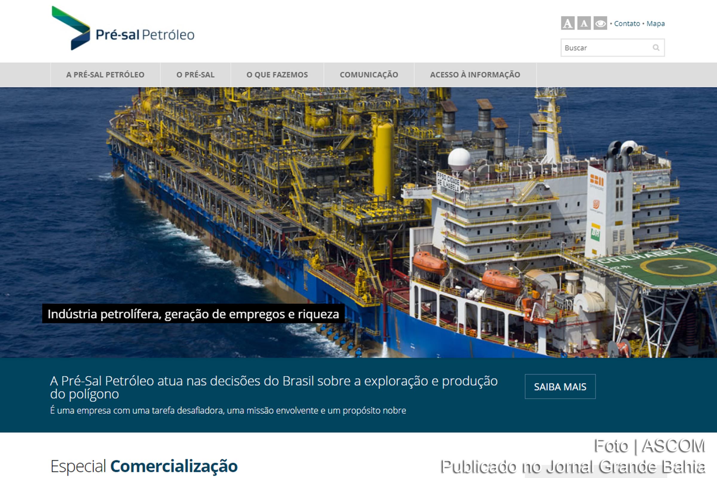 A empresa Pré-Sal Petróleo (PPSA) realizou a primeira venda de 500 mil barris de petróleo do pré-sal do campo de Mero, no Contrato de Partilha de Produção de Libra.