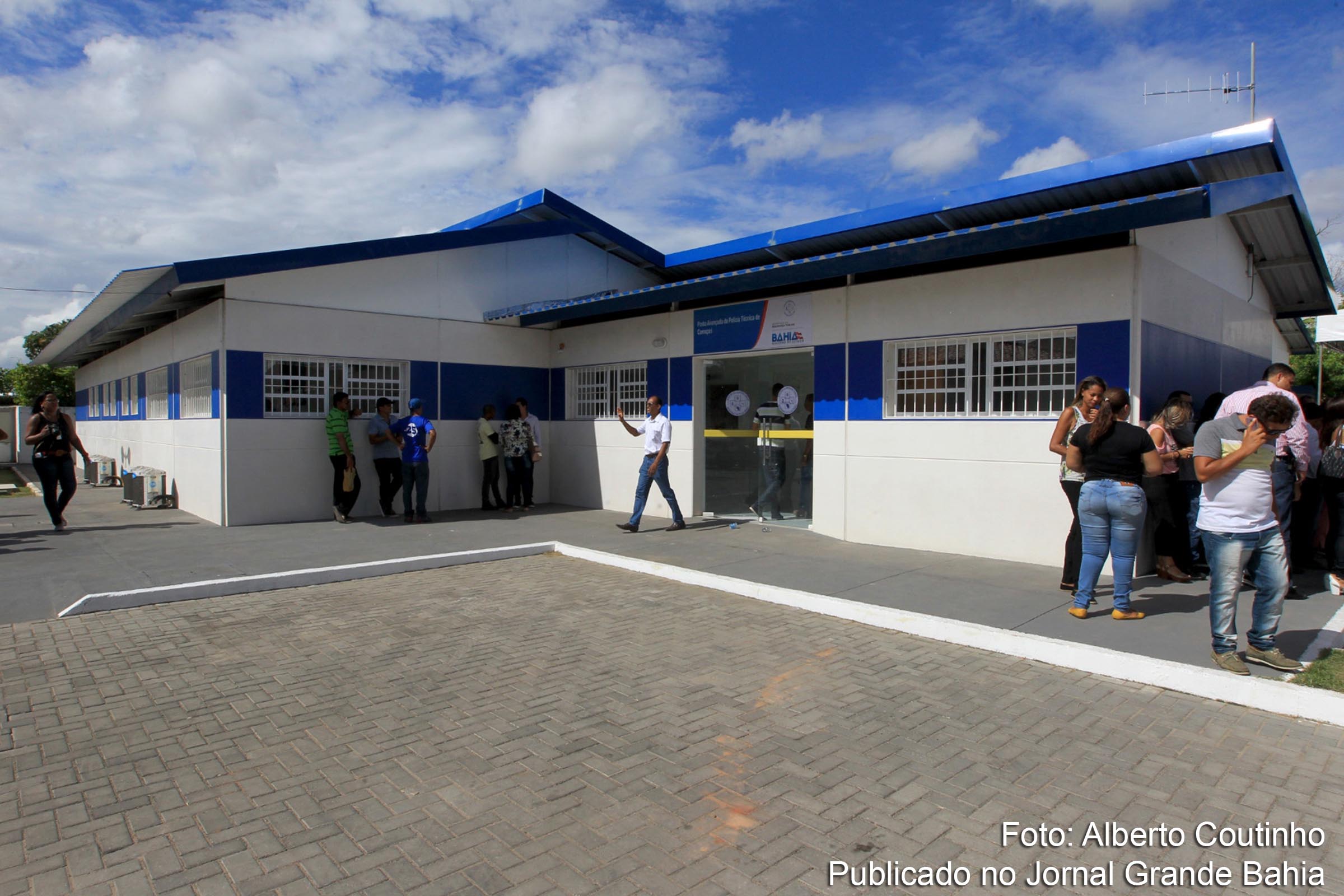 Fachada da sede do Distrito Integrado de Segurança Pública (DISEP) de Camaçari.
