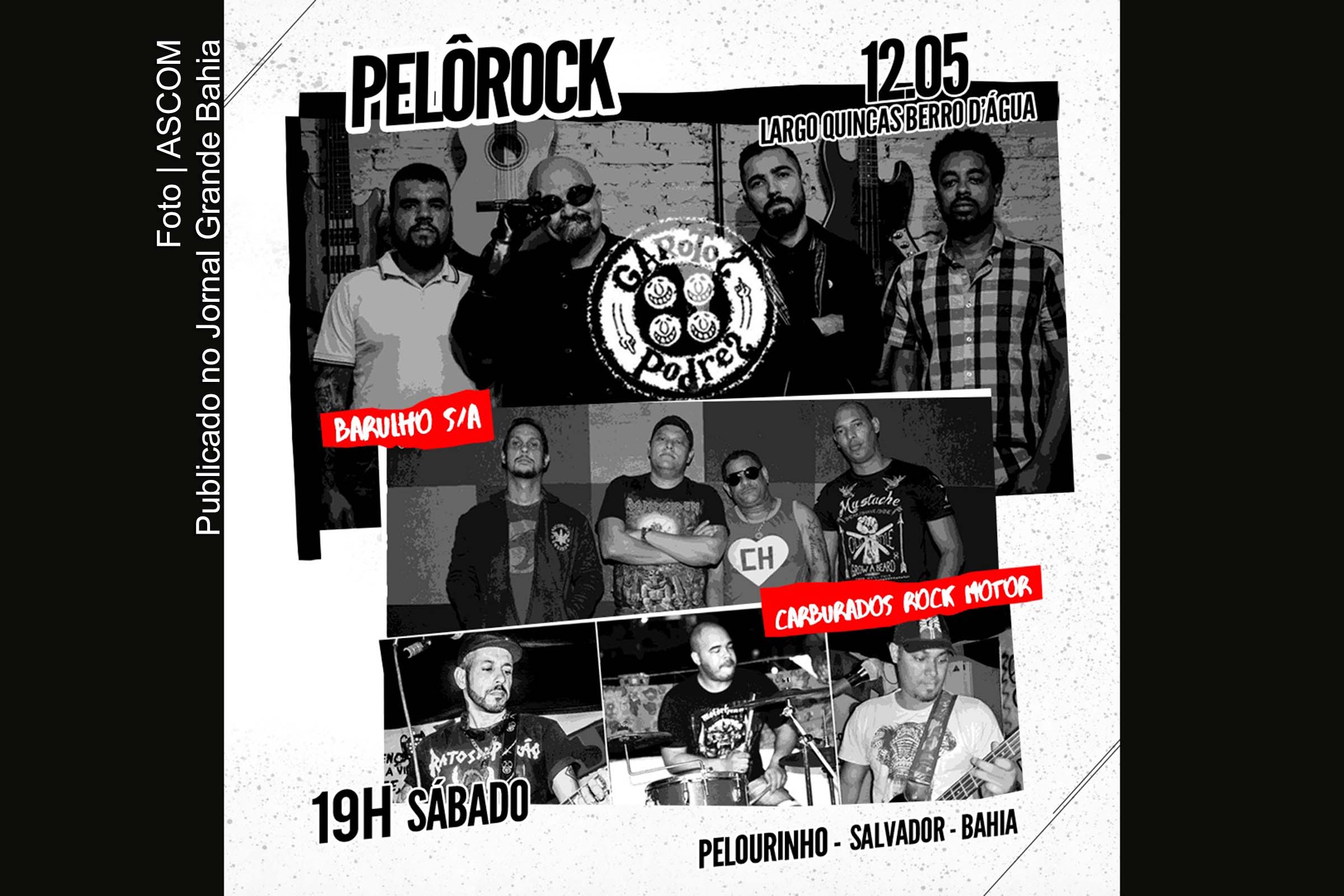 Cartaz anuncia atrações do Pelô Rock Fest.