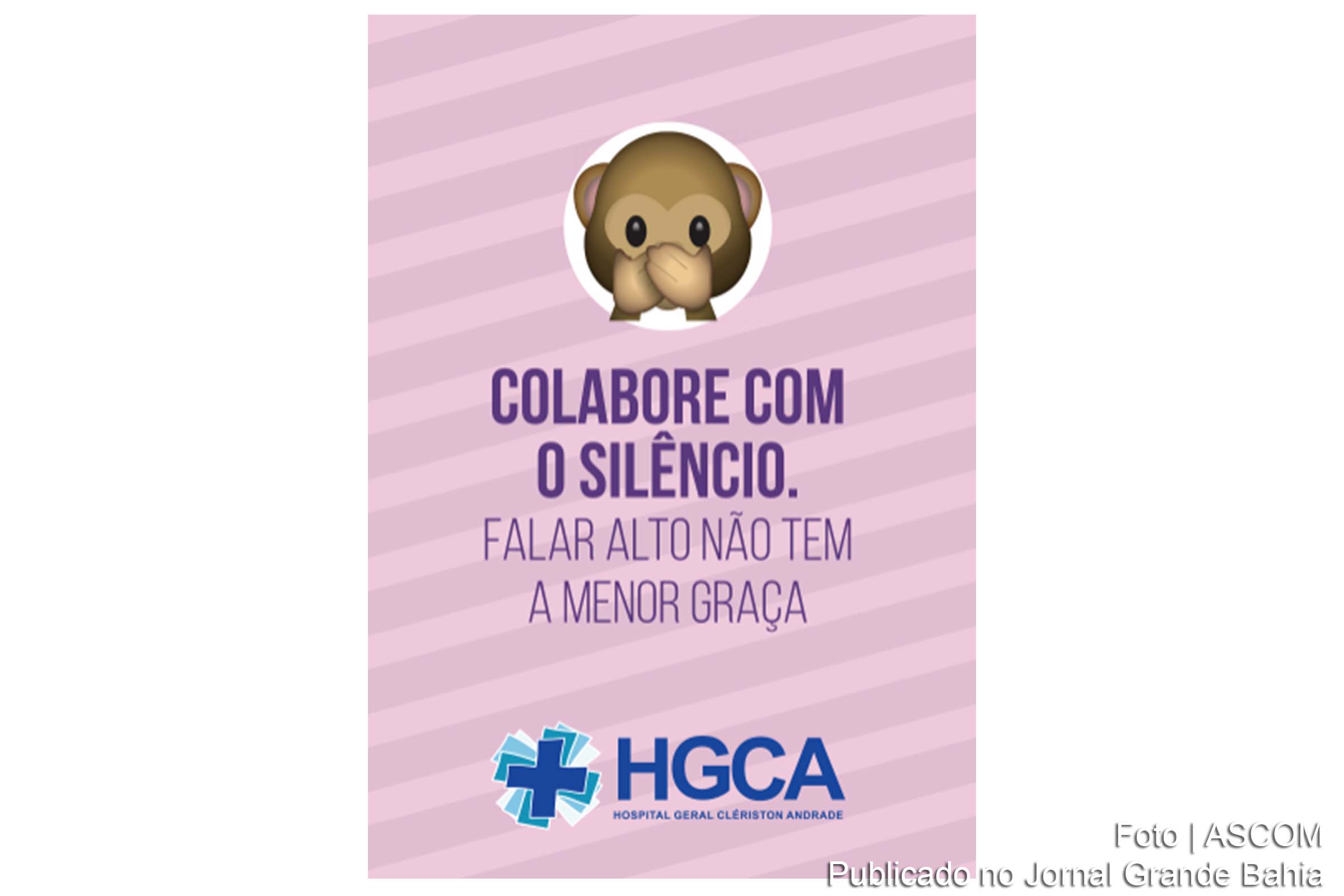 Cartaz da campanha 'Colabore com o Silêncio'.