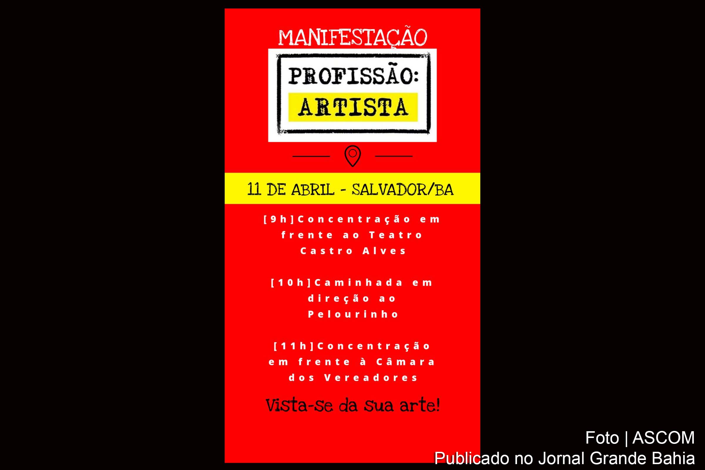 Cartaz anuncia manifestação contra a ADPF293 em Salvador.