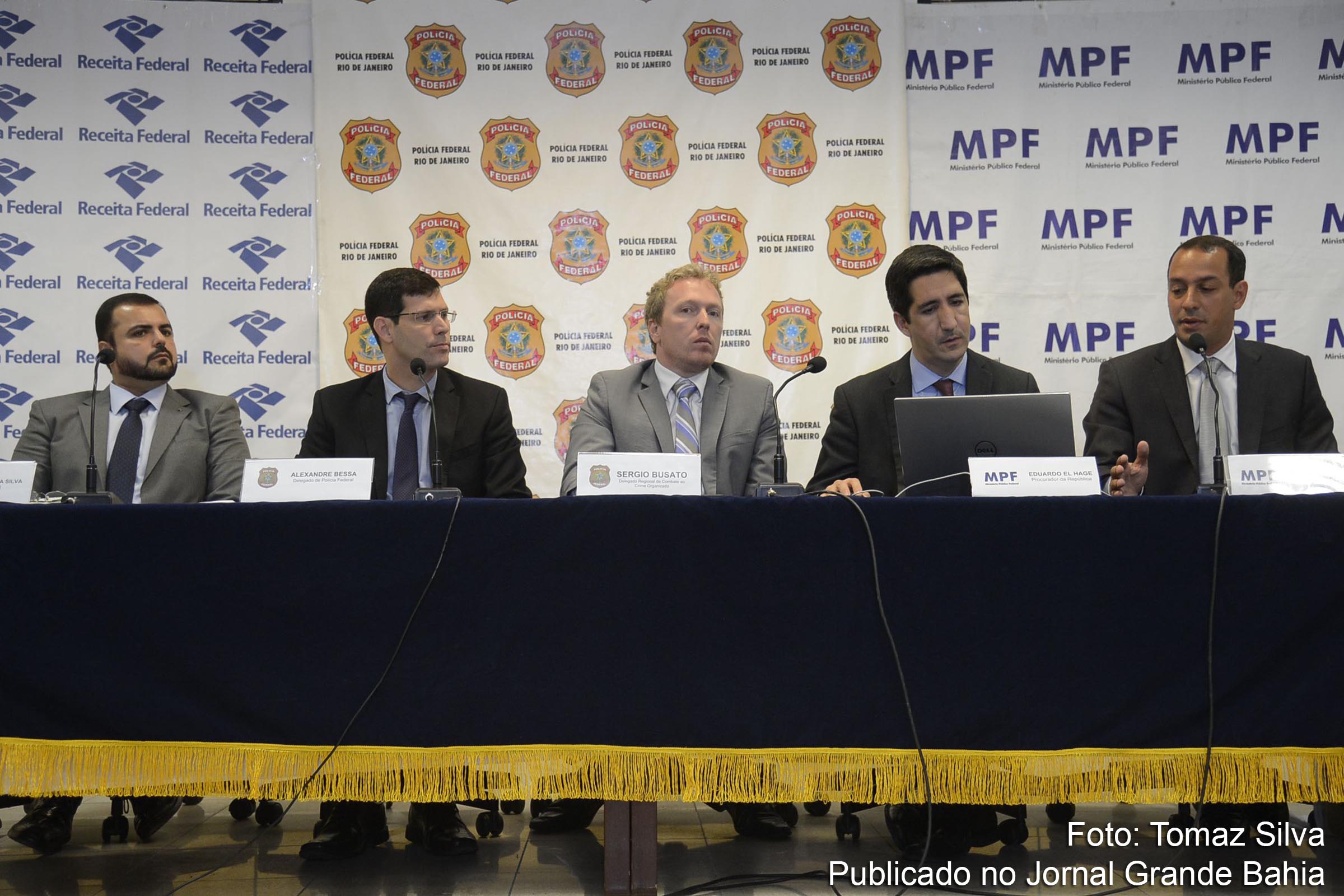 Entrevista coletiva sobre a Operação Rizoma na sede PF no Rio de Janeiro.