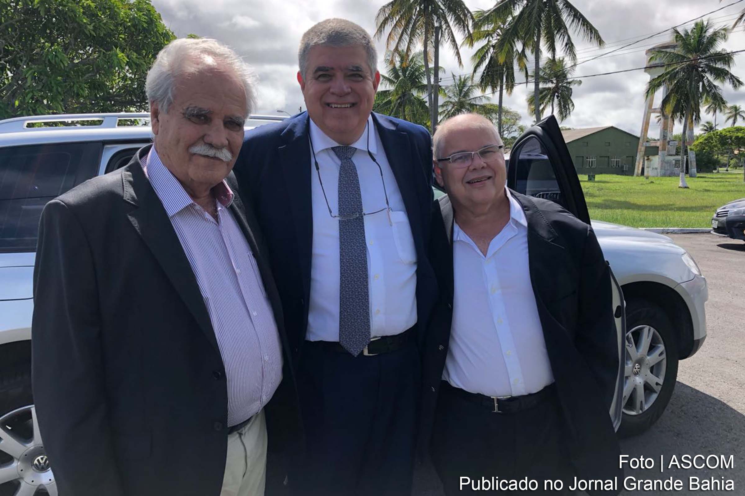 João Santana, pré-candidato ao governo da Bahia, Carlos Marun, ministro do Governo Temer e Lúcio Vieira Lima, deputado federal.