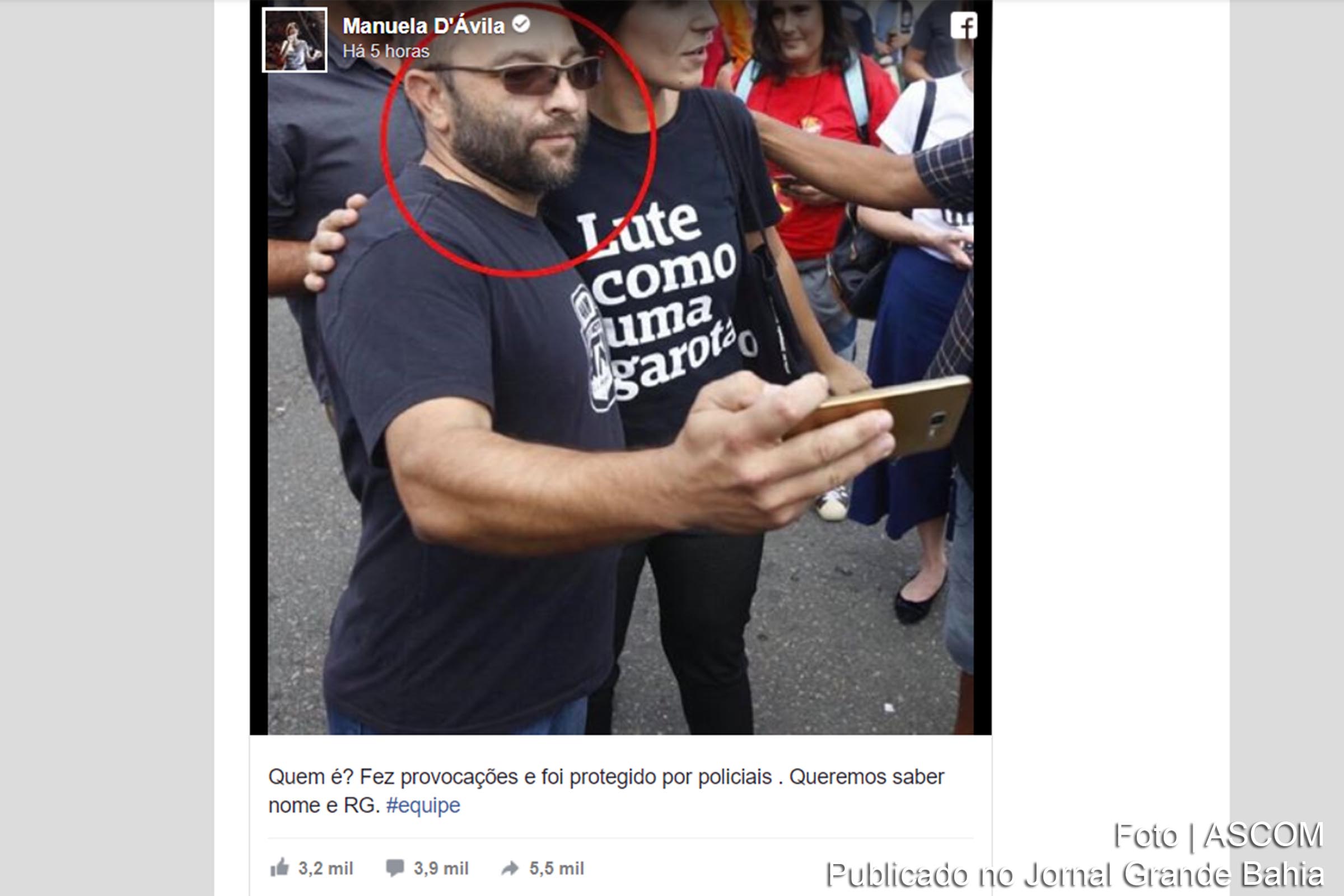 Manuela D’Ávila sofre agressão em frente a sede da PF em Curitiba PCdoB.