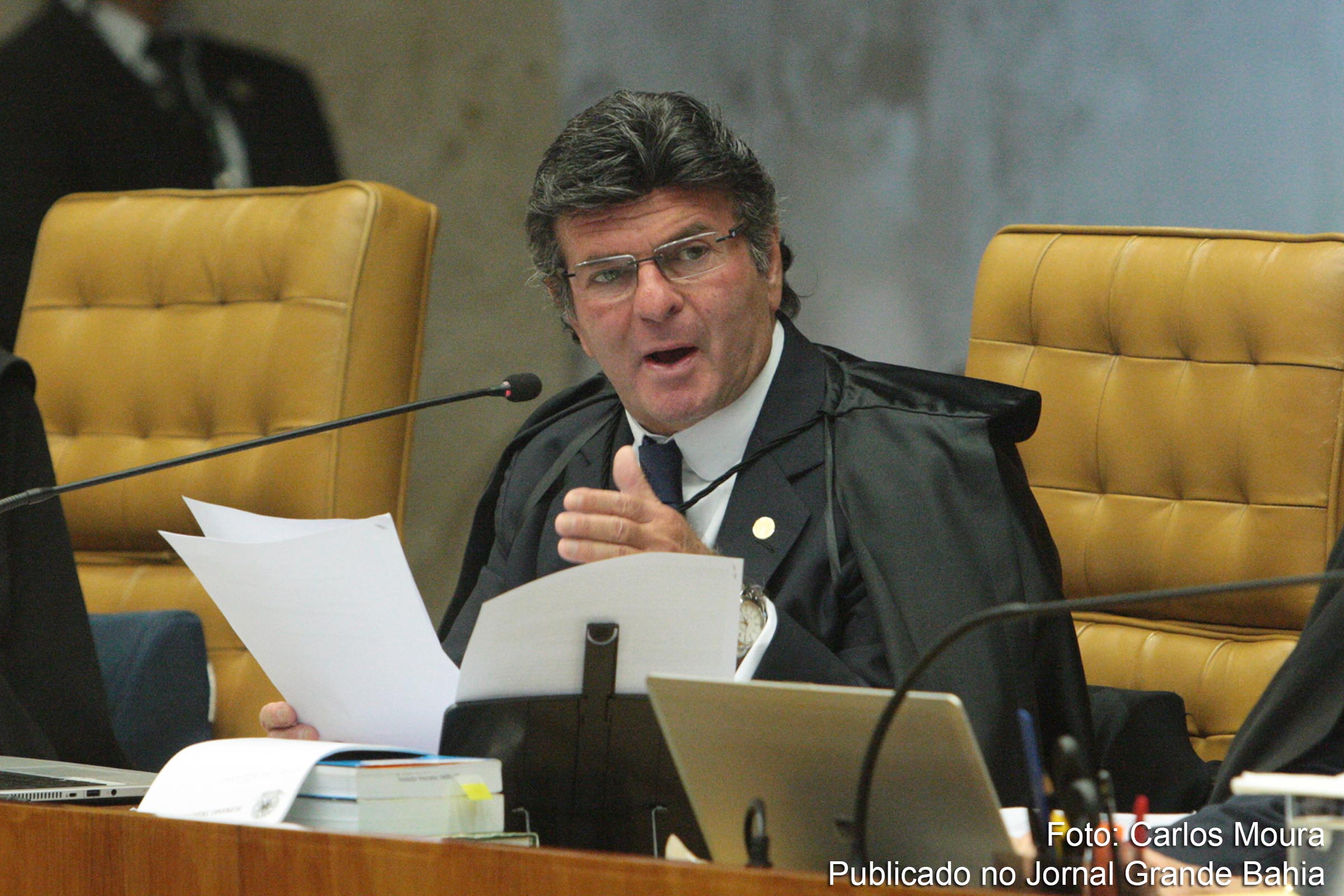 Ministro Luiz Fux durante sessão do STF.