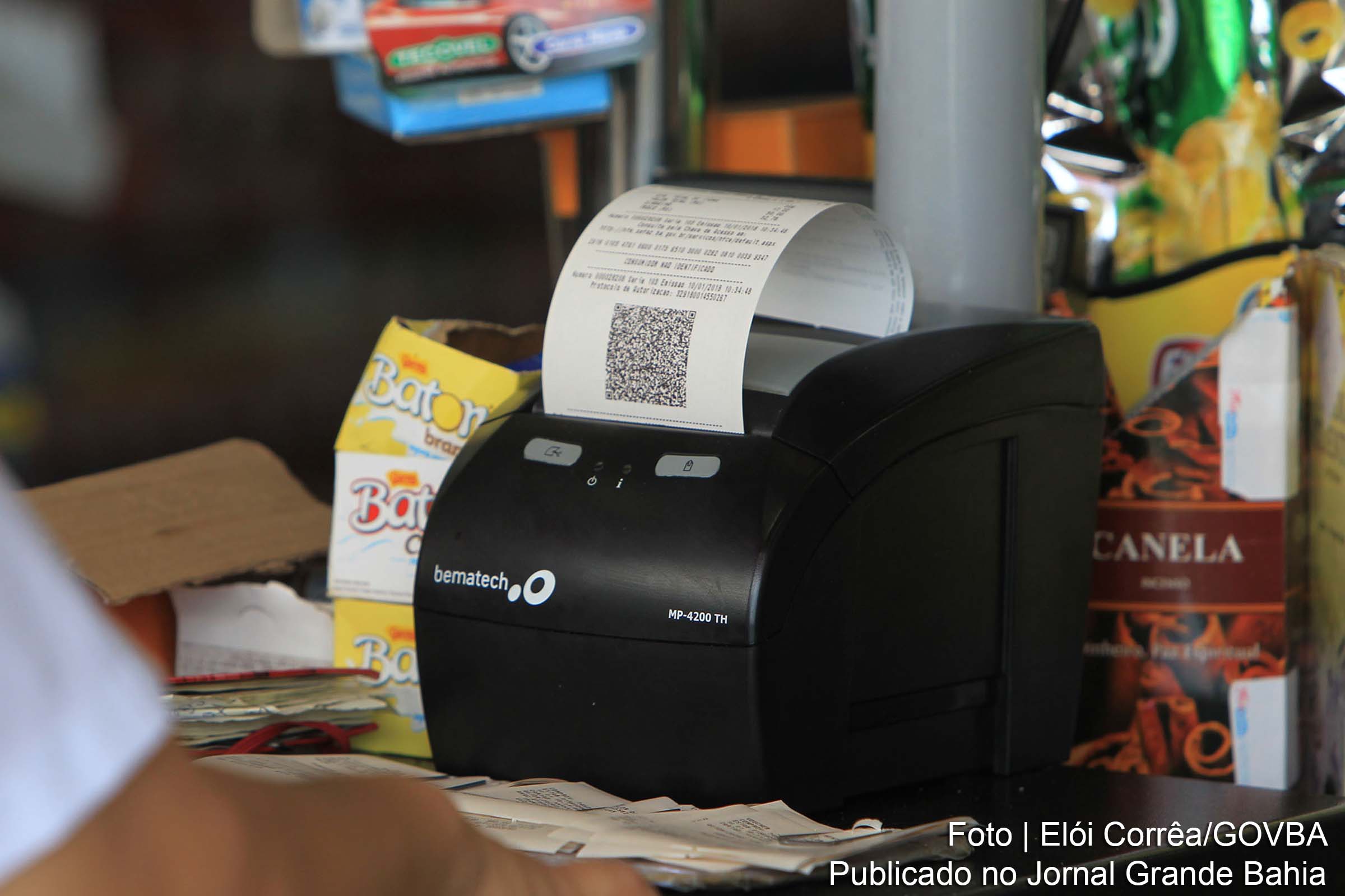 Campanha Nota Premiada Bahia estimula emissão de cupom fiscal.