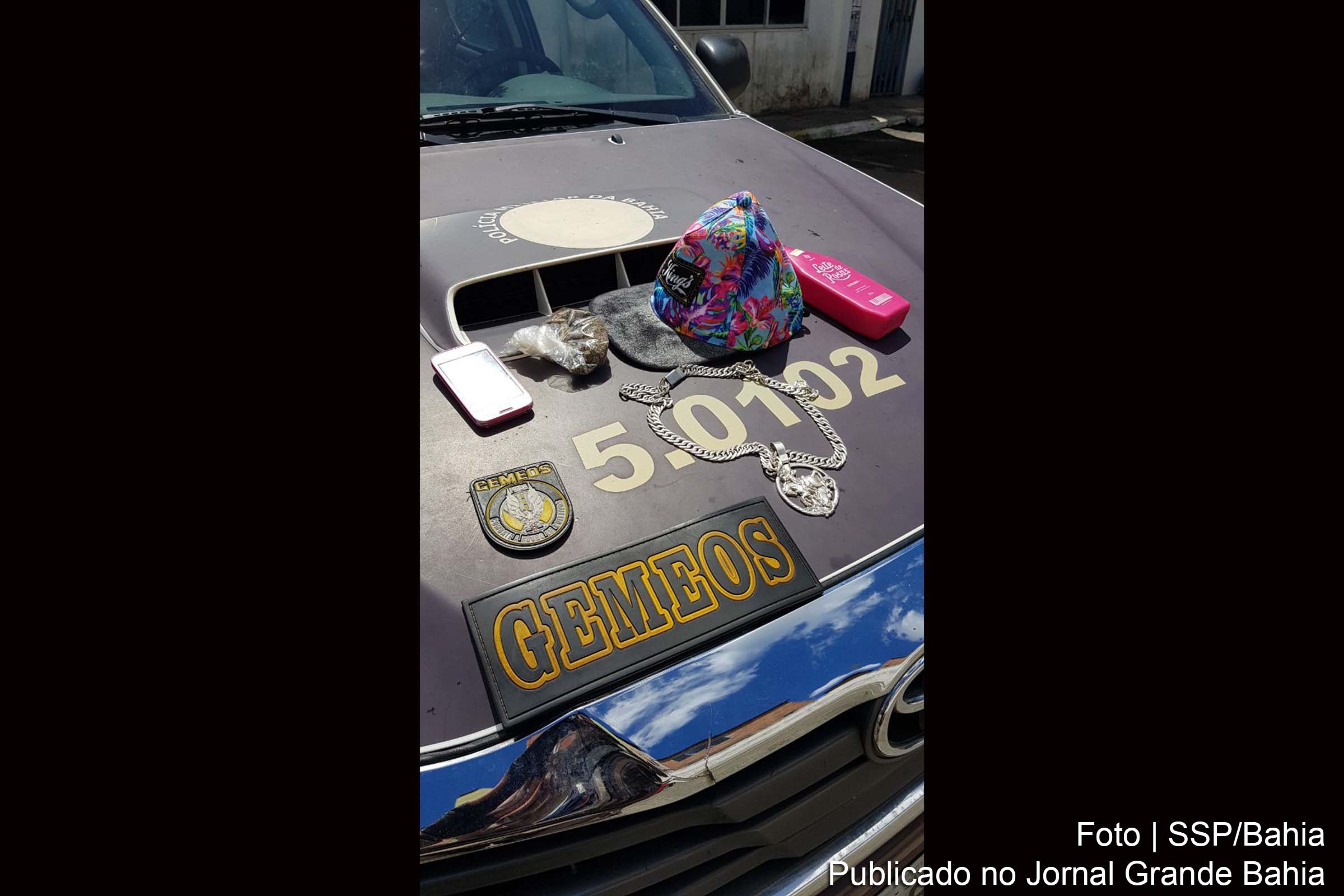 Materiais apreendidos por unidades da Operação Gêmeos da Polícia Militar da Bahia.