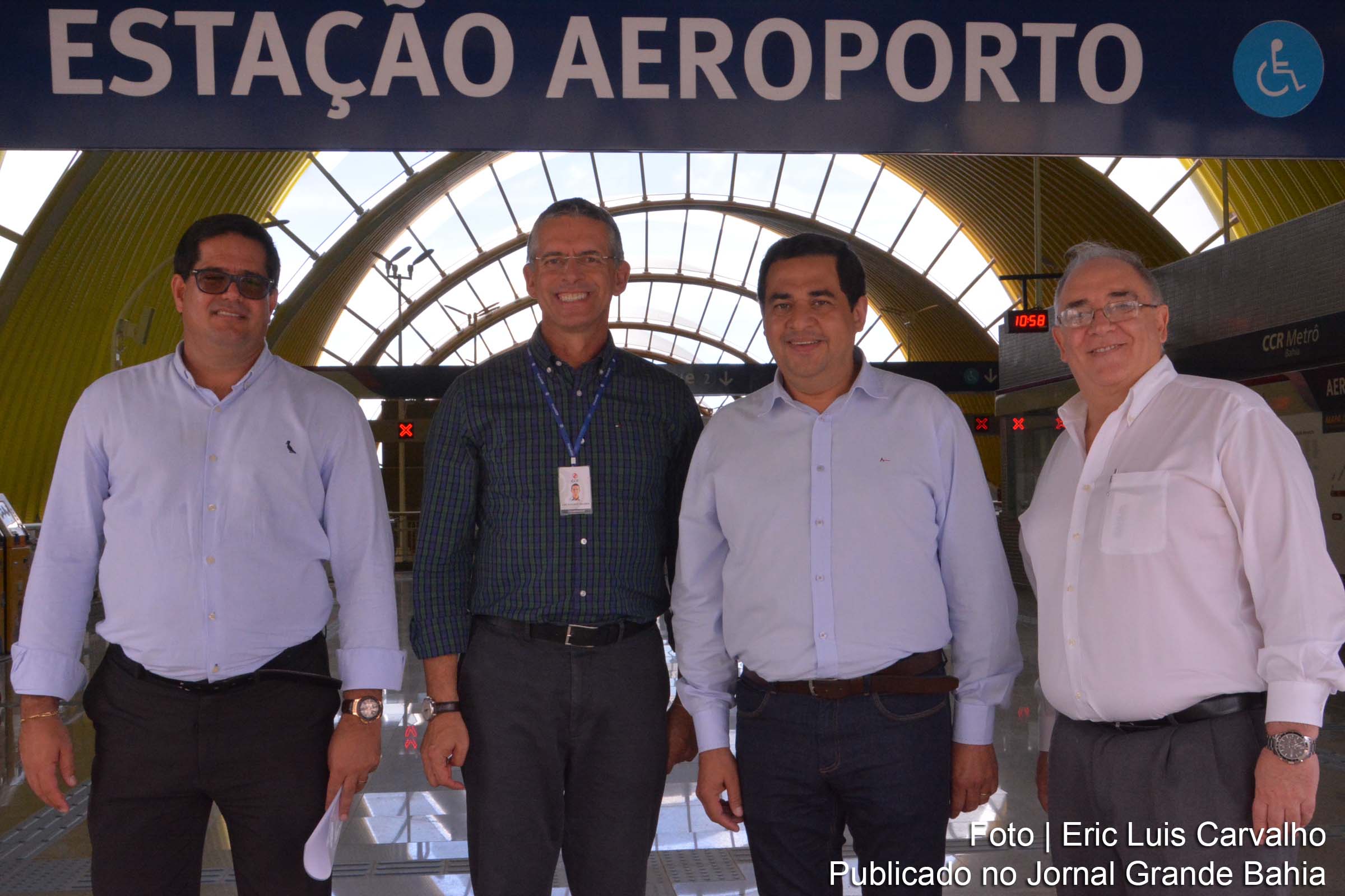 Secretário Demir Barbosa e equipe realiza visita técnica na Estação Aeroporto do Sistema Metroviário Salvador – Lauro de Freitas.
