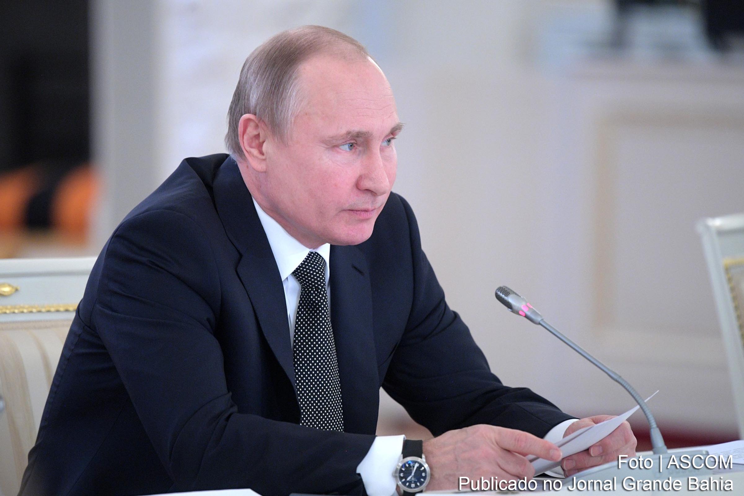 Vladimir Vladimirovitch Putin, presidente da Rússia.