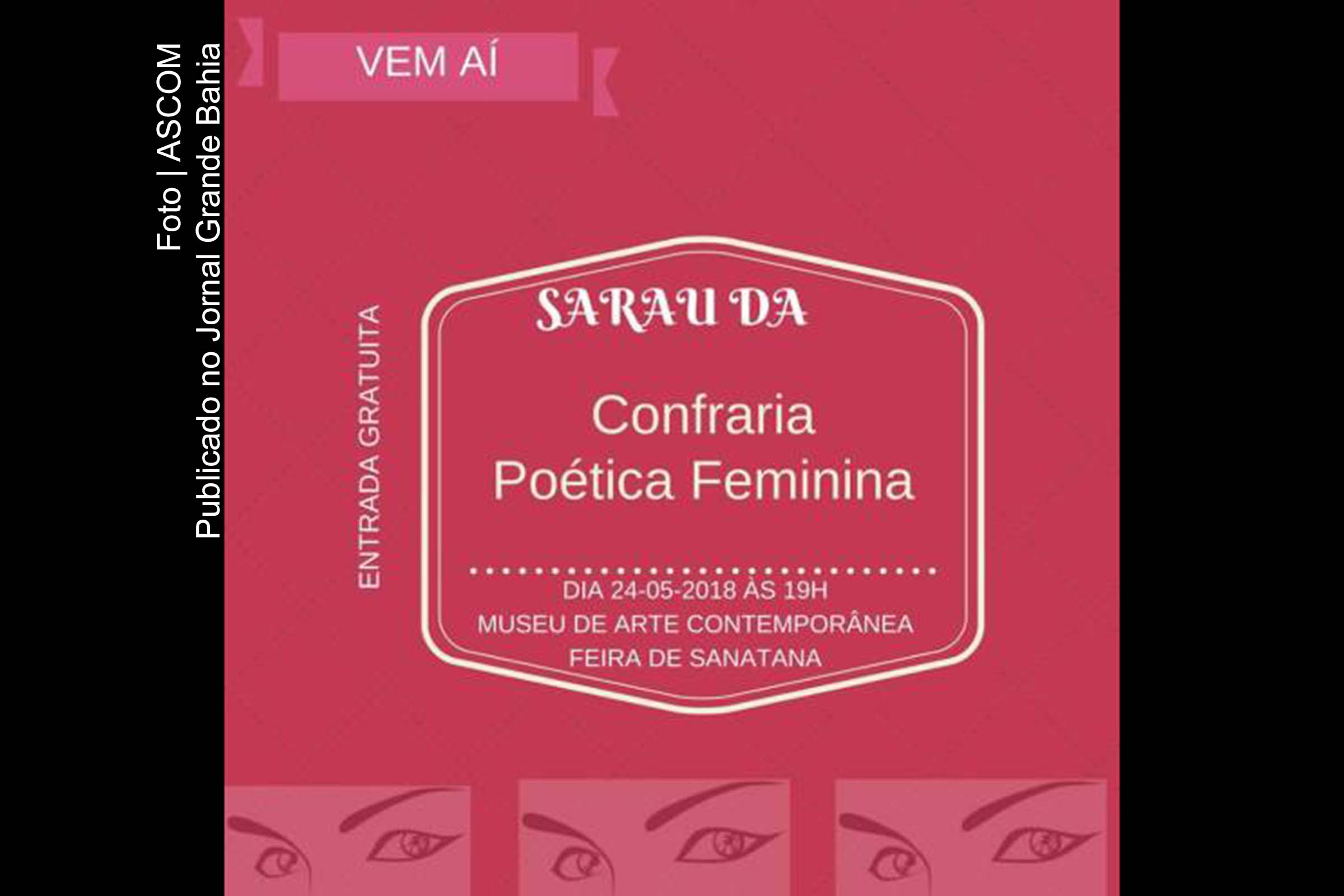 Cartaz do Sarau da Confraria Poética Feminina.