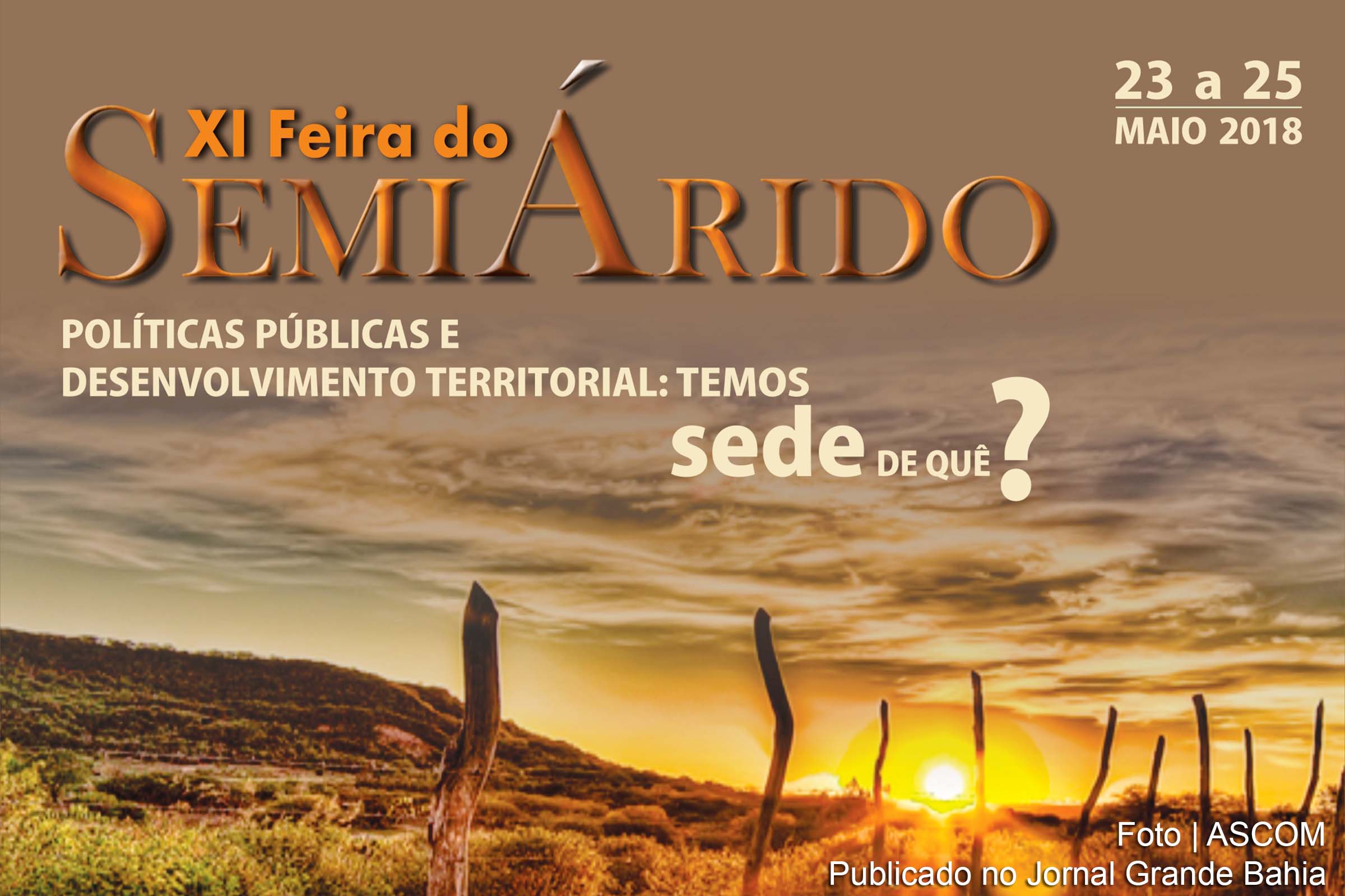 Cartaz anuncia ‘XI Feira do Semiárido’.