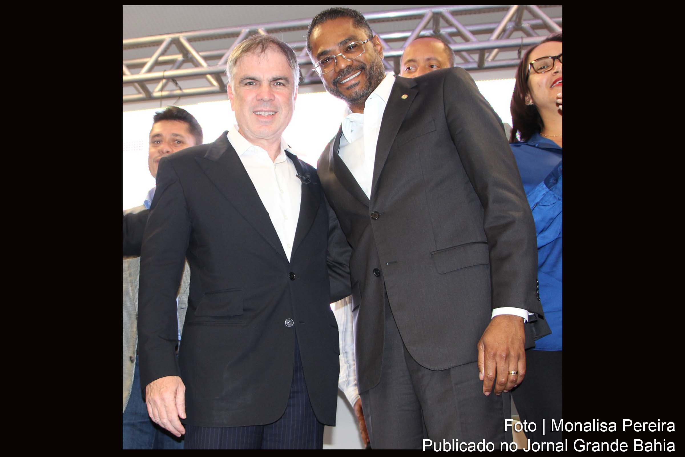 Pré-candidato a Presidência da República pelo Partido Republicano Brasileiro (PRB), Flávio Rocha e o deputado federal Márcio Marinho.