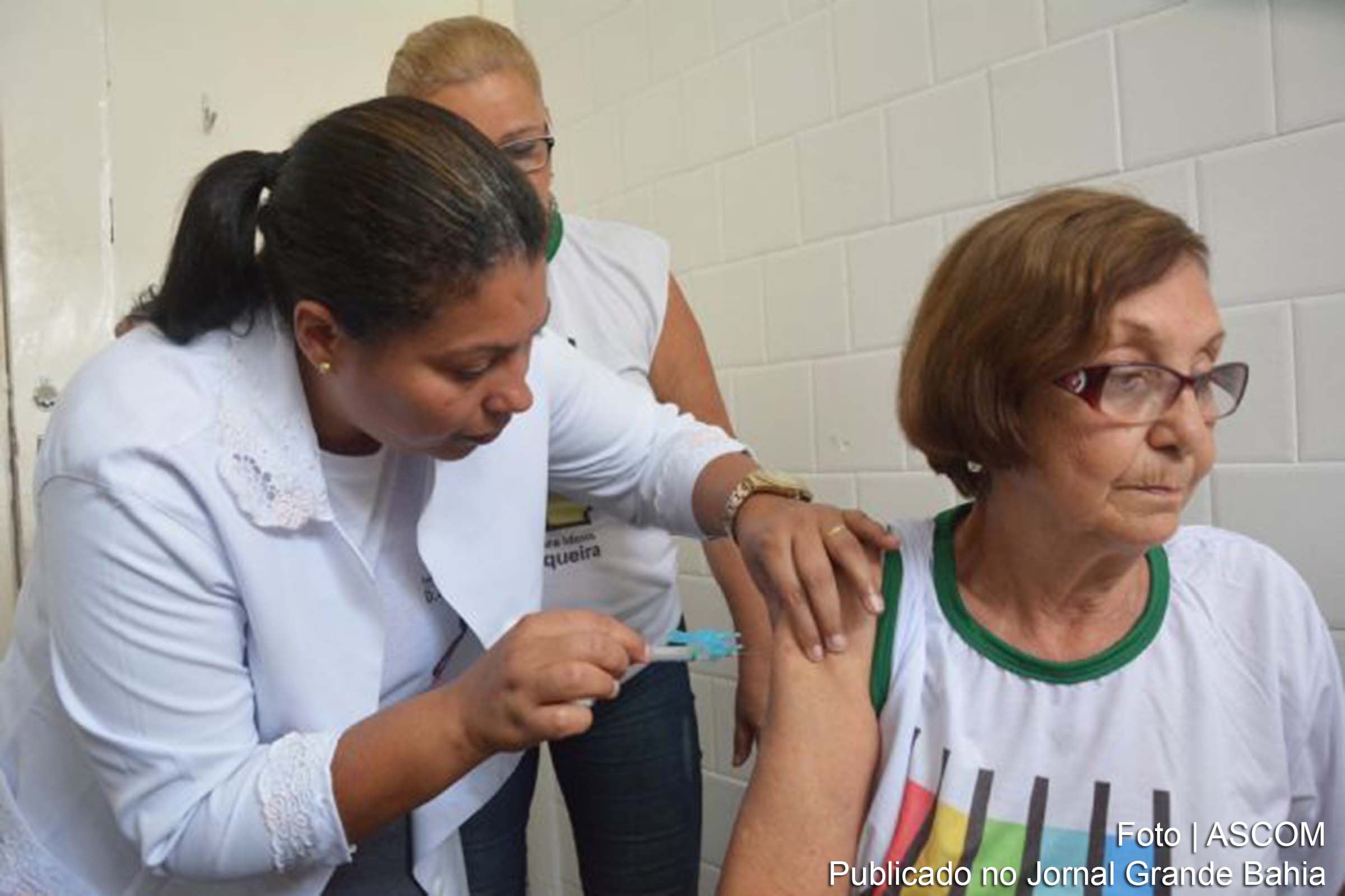 Vacinação contra a H1N1 no Centro Dona Zazinha Cerqueira, em Feira de Santana.