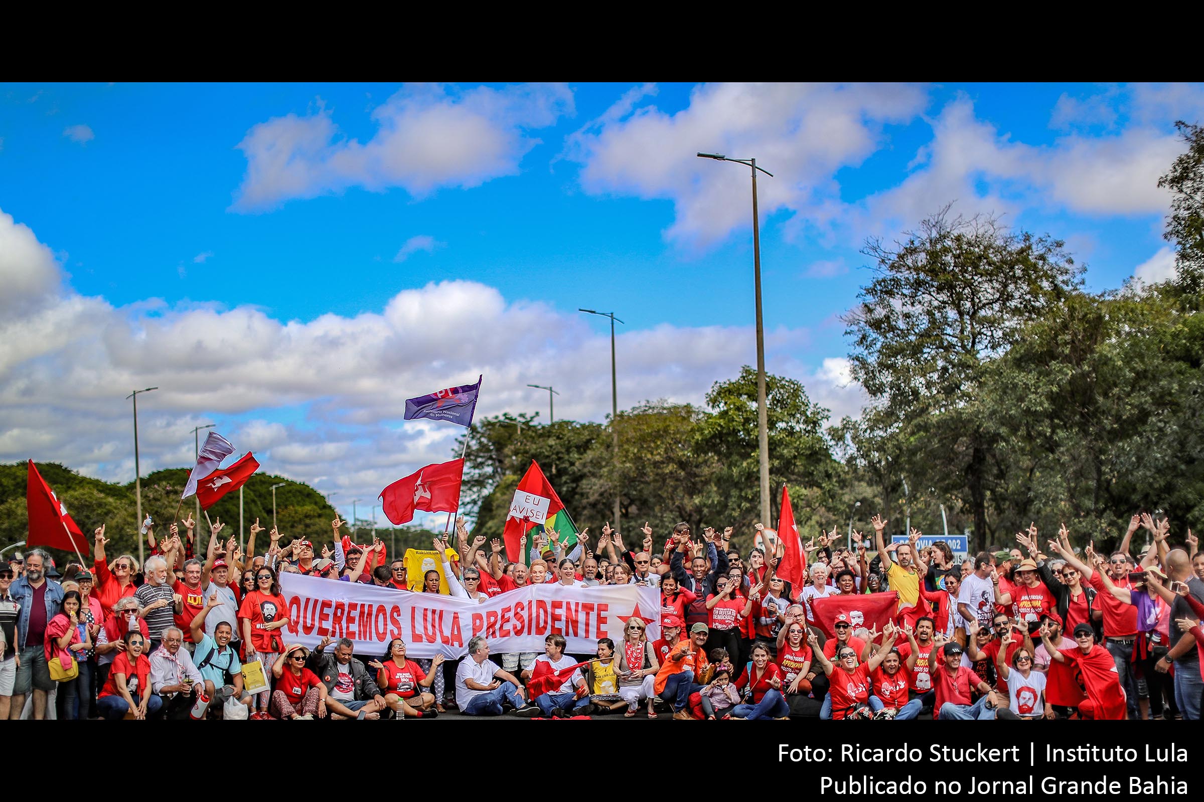 Ato de lançamento da pré-campanha 'Lula Presidente'.