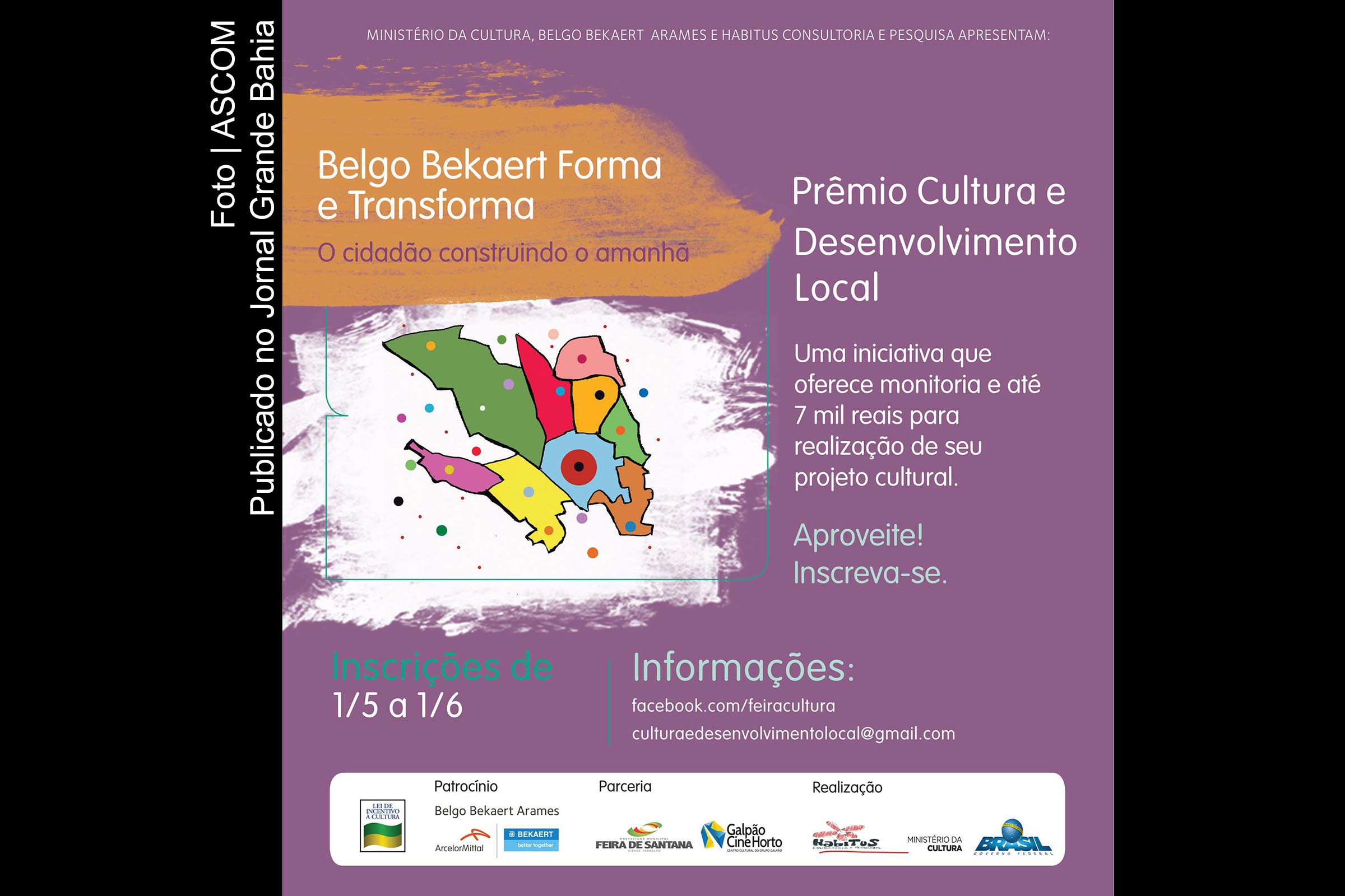 Premiação desenvolvida pela Belgo Bekaert Arames contempla nove projetos que contribuem para o desenvolvimento local através da cultura. Primeiro encontro com selecionados será em julho de 2018.