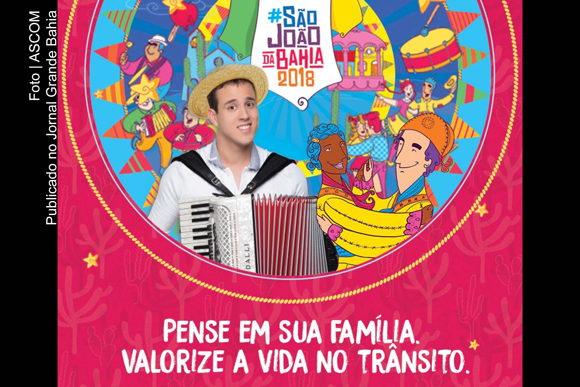 Cartaz da campanha ‘Pense em sua família - Valorize a vida no trânsito’.