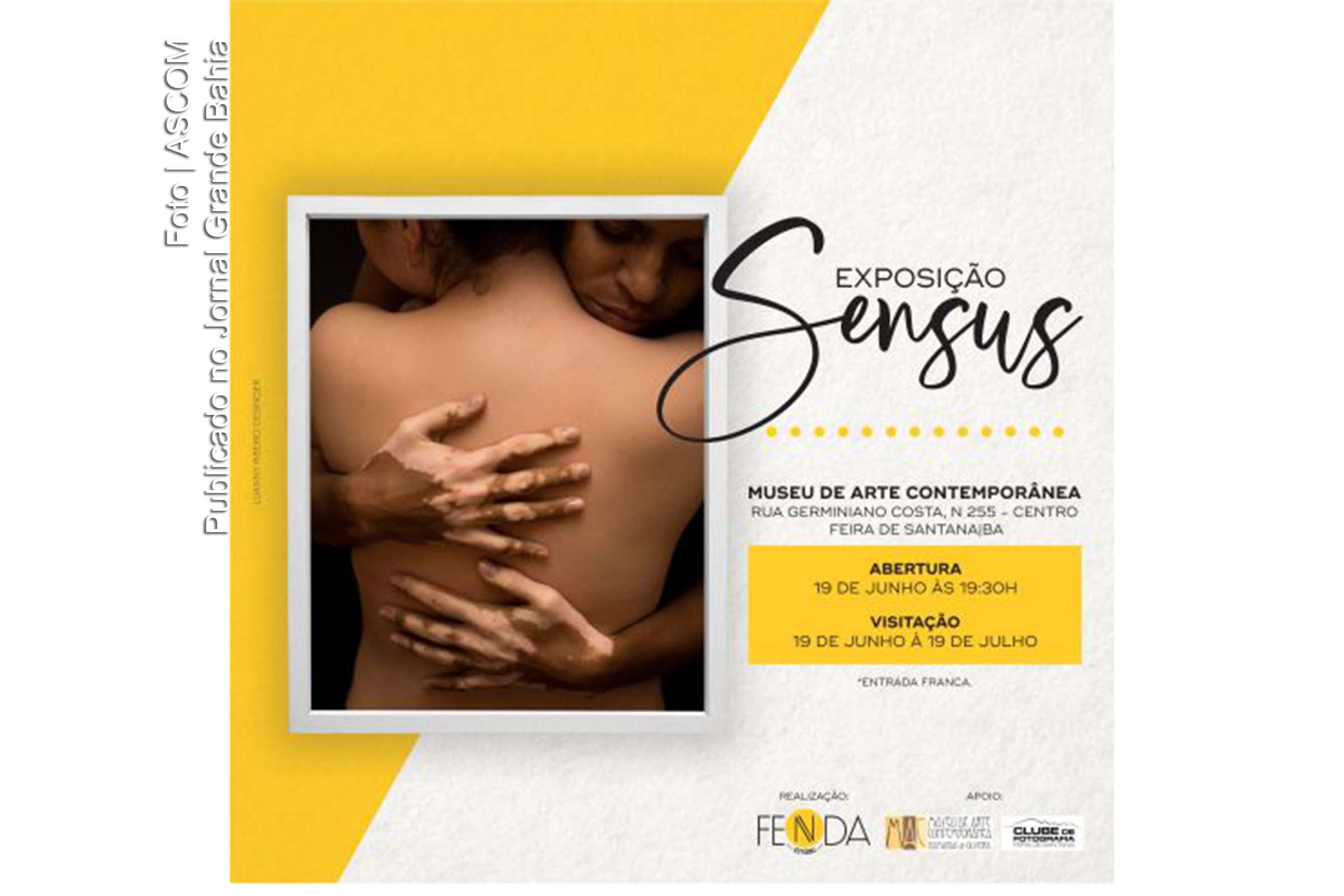 Cartaz anuncia a exposição ‘Sensus’.
