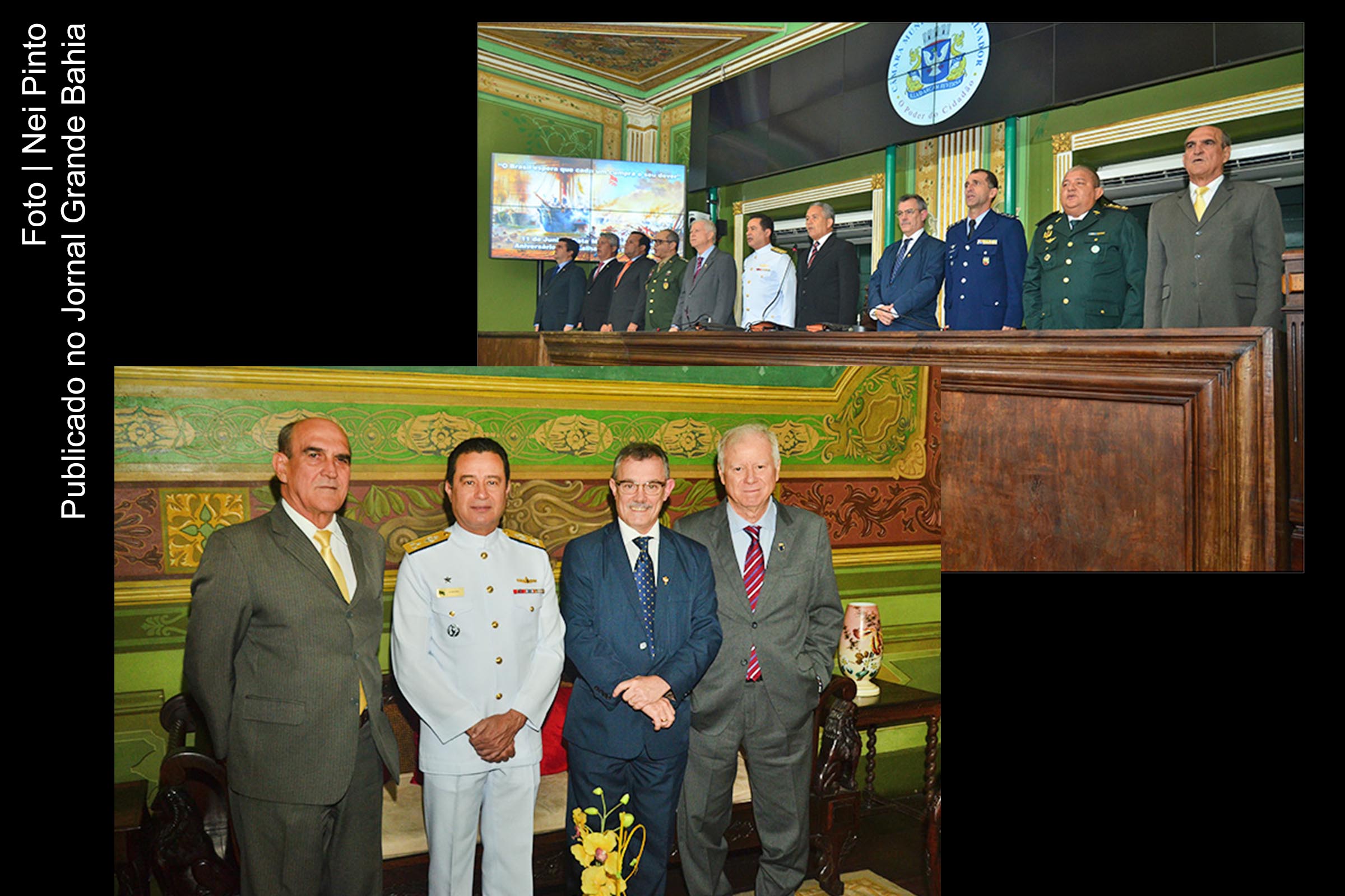 Cerimônia na Câmara Municipal de Salvador homenageou os 153 anos da Batalha do Riachuelo. Desembargador Baltazar Miranda Saraiva representou o TJBA durante a solenidade.